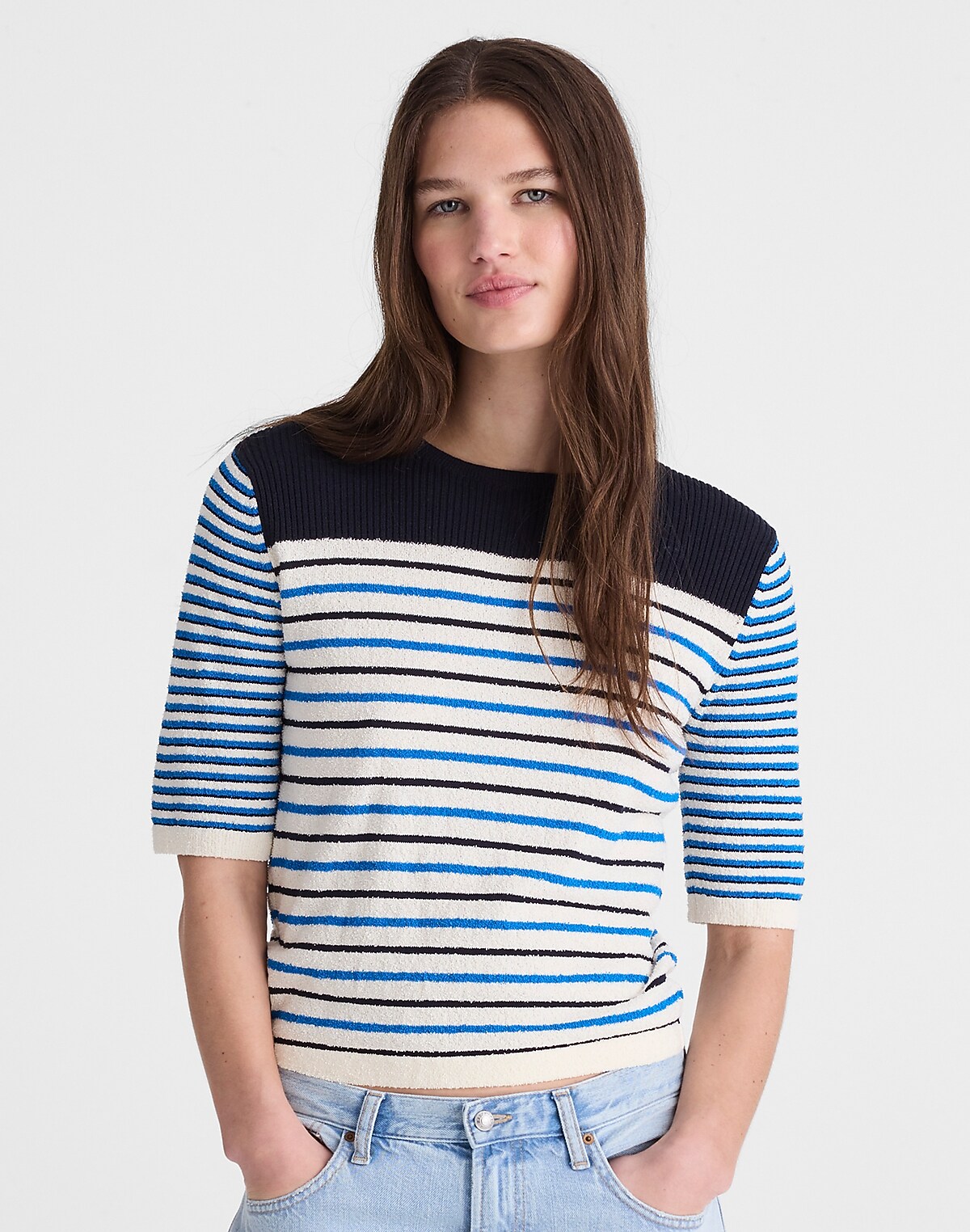 Bouclé-Knit Sweater Tee
