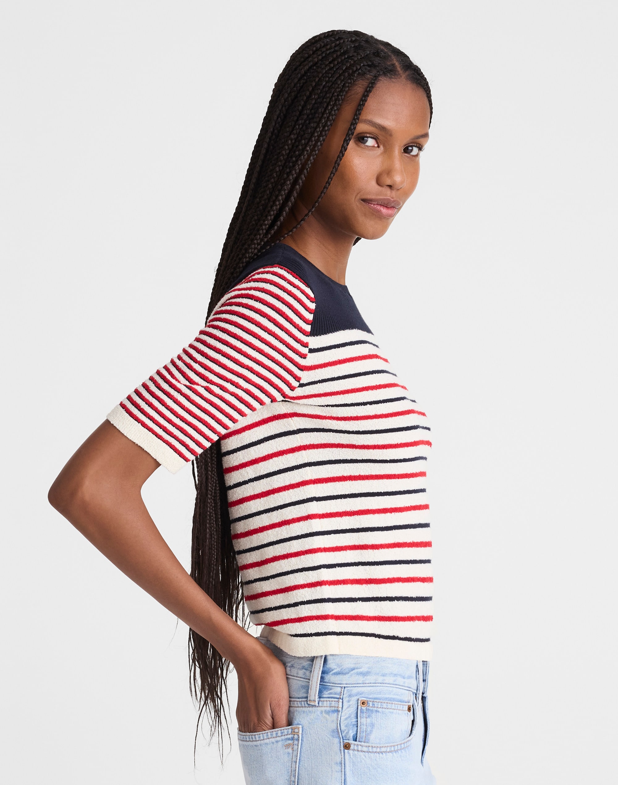 Boucl&eacute;-Knit Sweater Tee