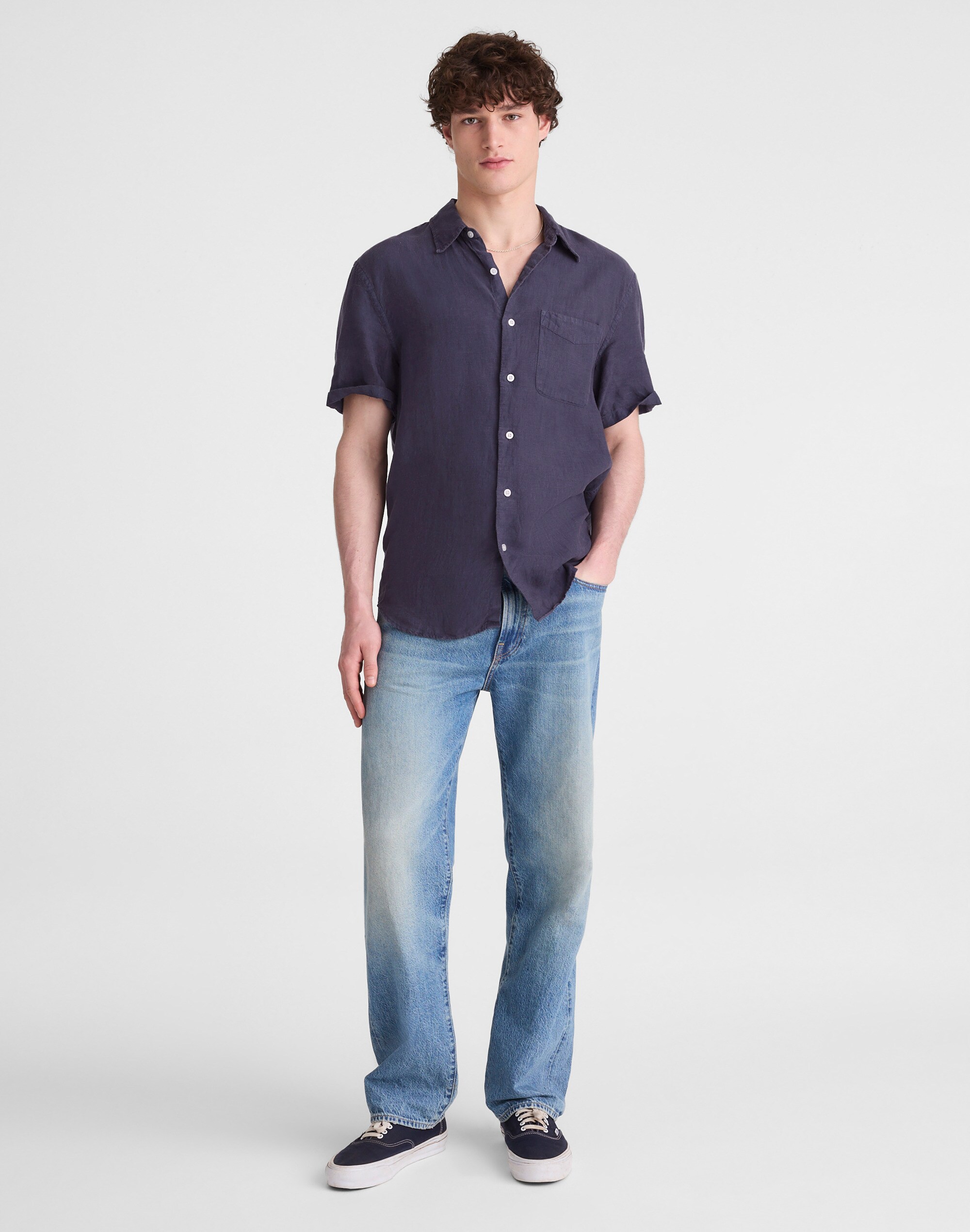 The Allday Short-Sleeve Shirt in Linen