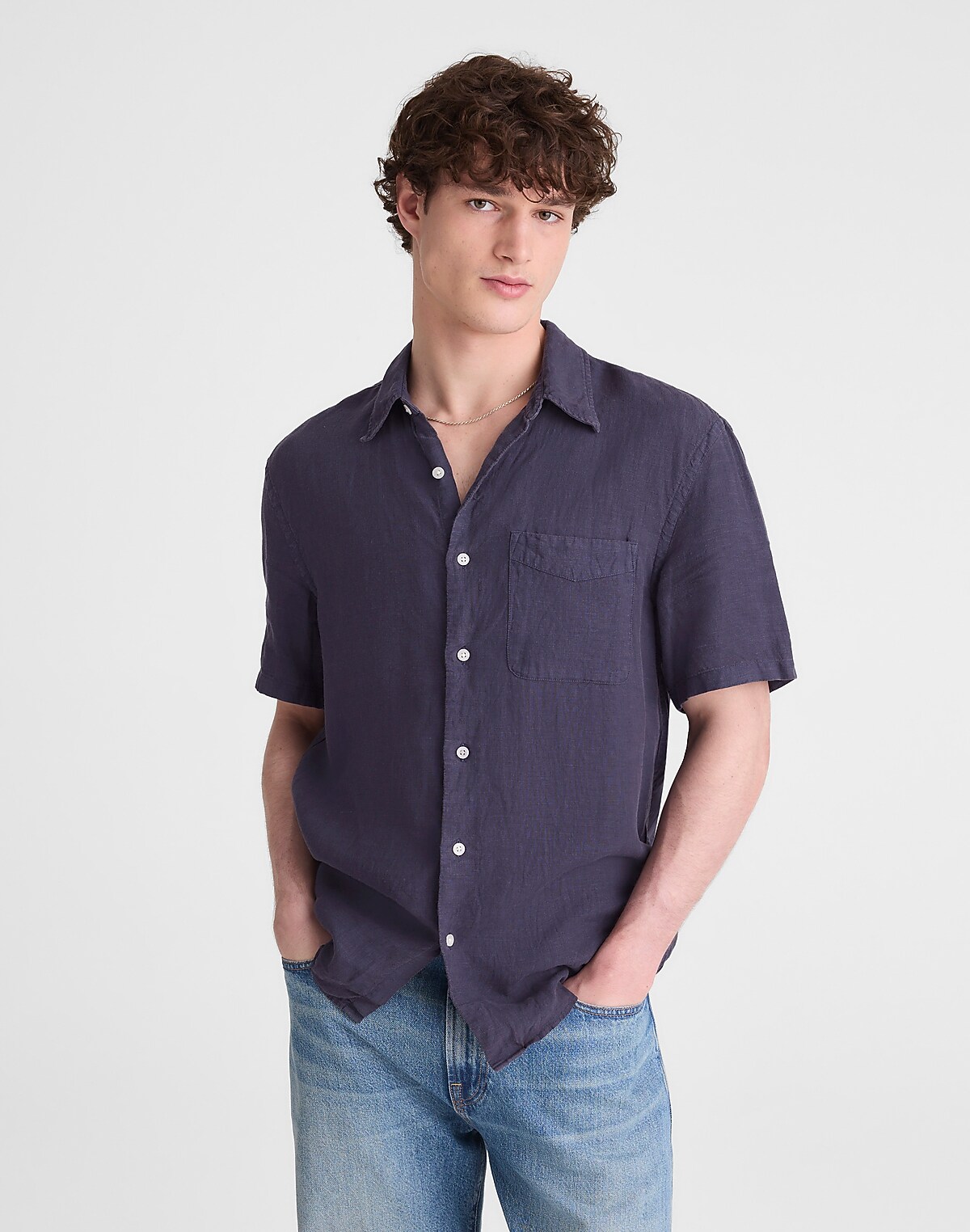 The Allday Short-Sleeve Shirt in Linen