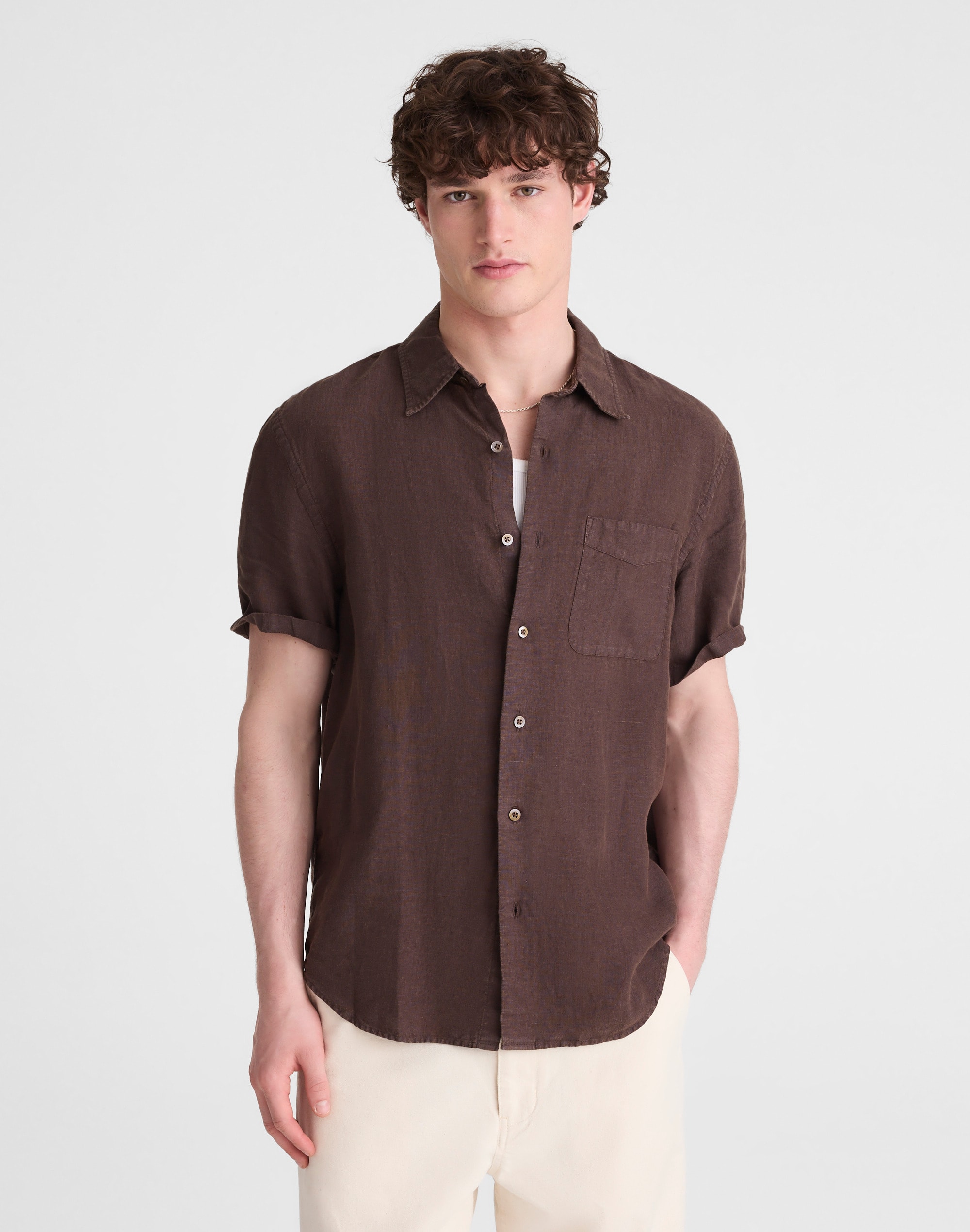 The Allday Short-Sleeve Shirt in Linen