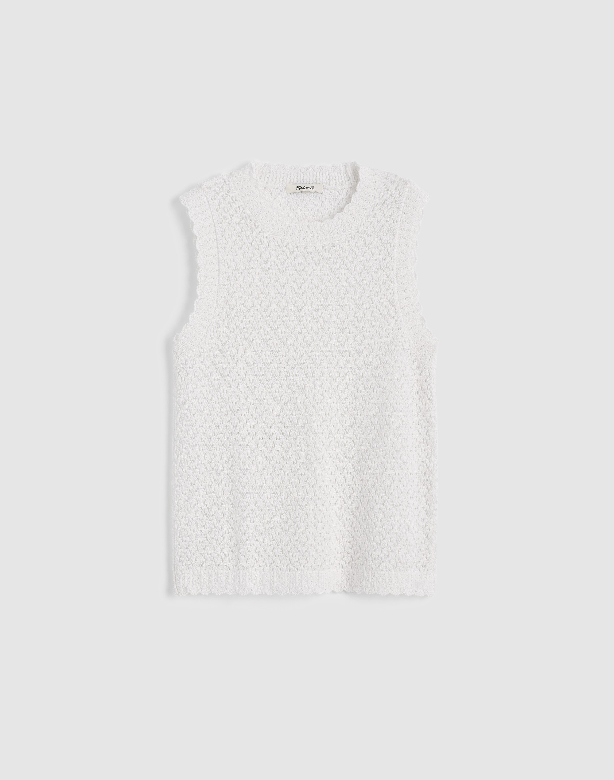 Pointelle-Knit Sleeveless Top