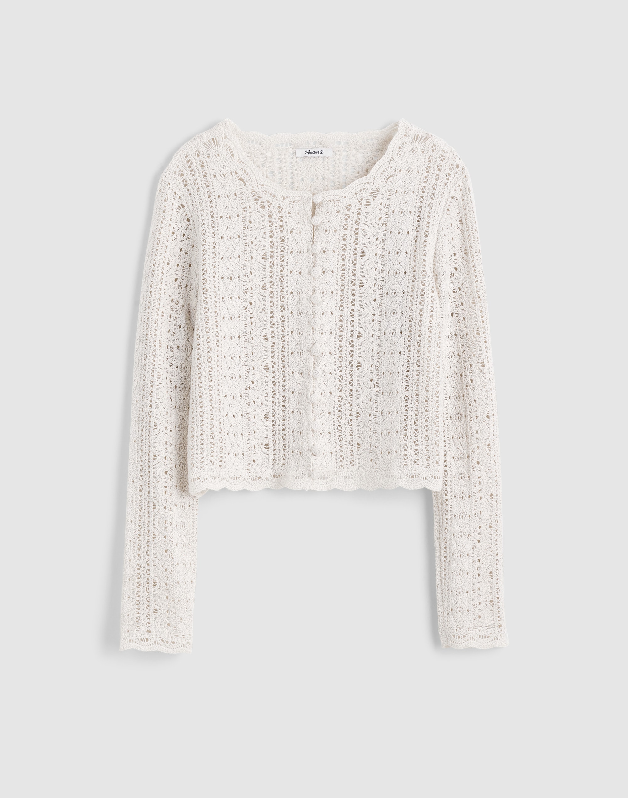 Open-Knit Lace Cardigan
