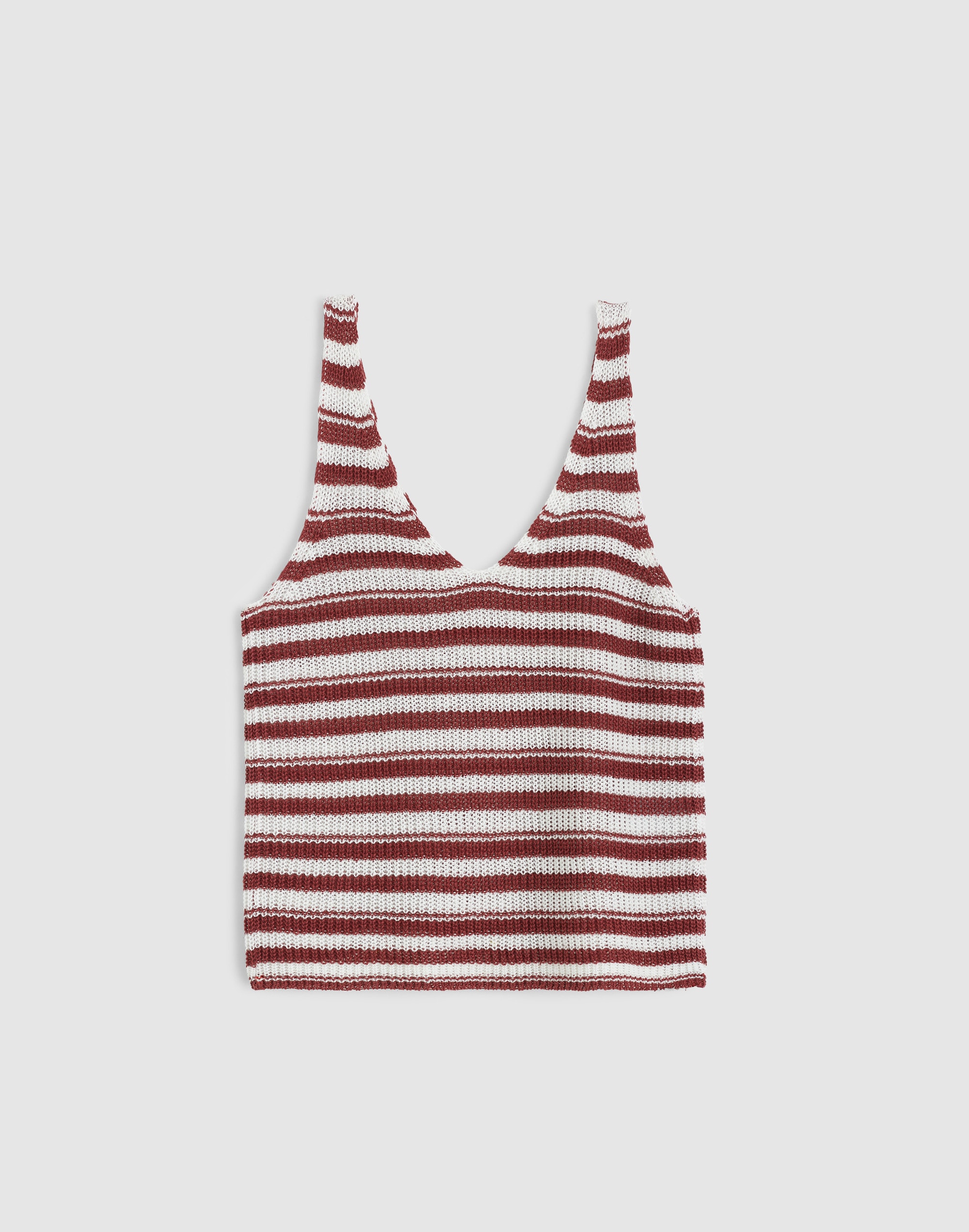 V-Neck Tank in 100% Linen