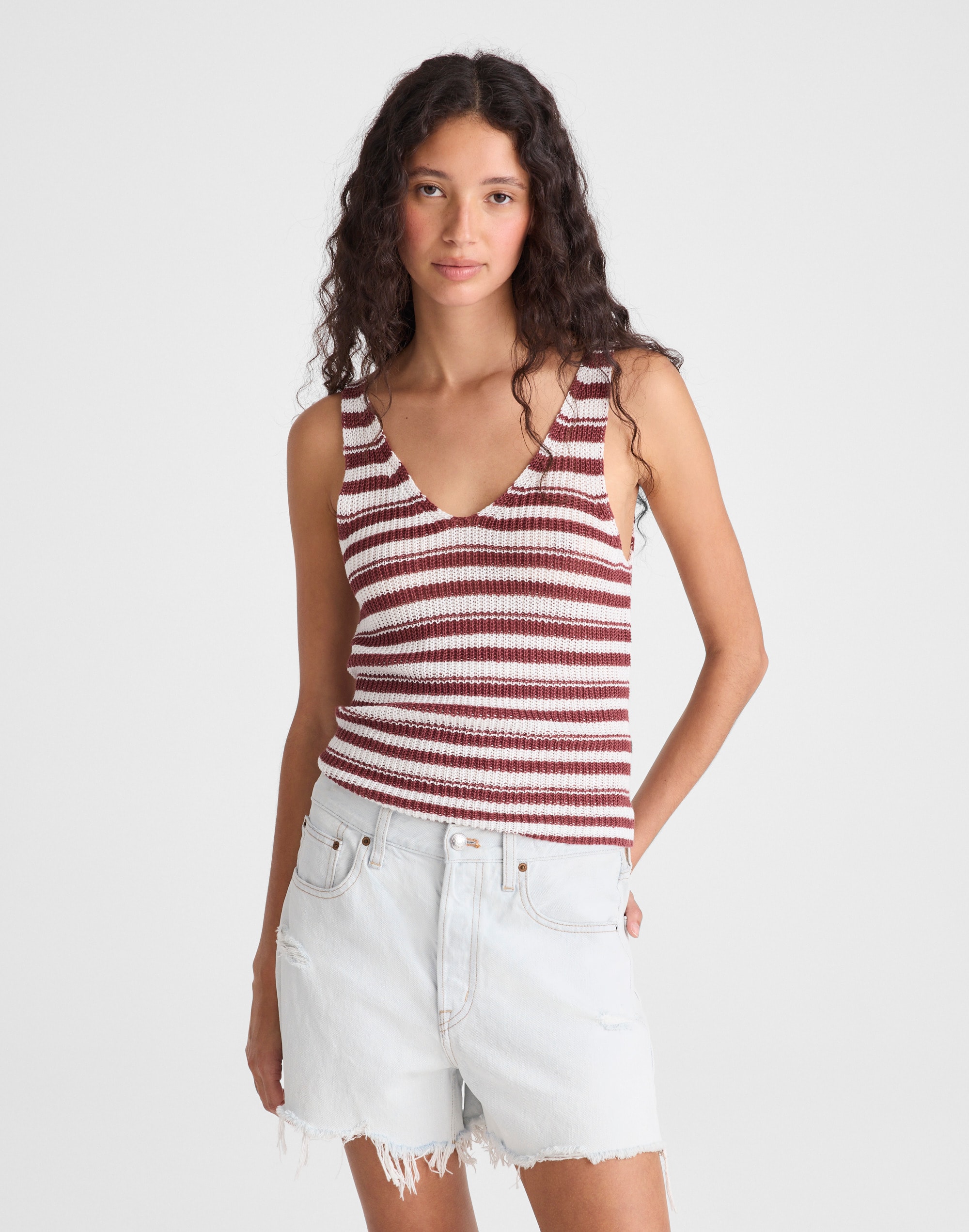 Madewell V-neck Tank In Animal Print