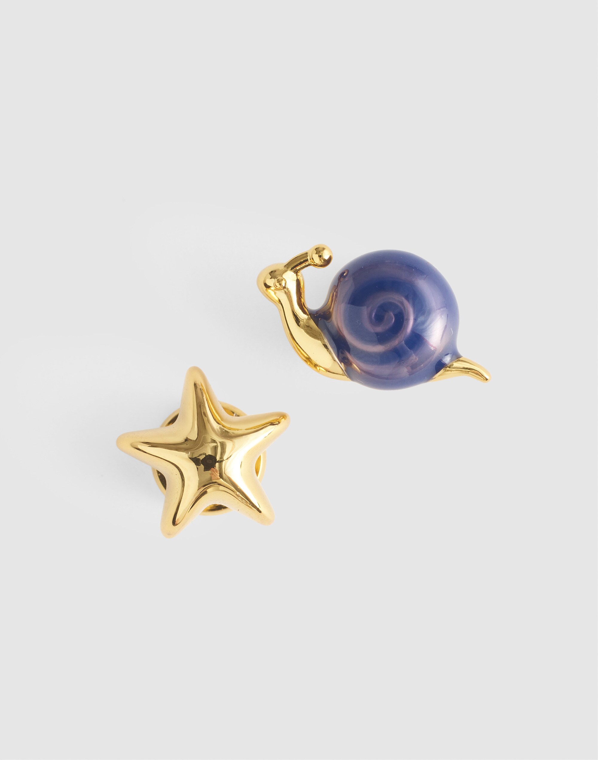 Snail &amp; Star Screw Pin Set