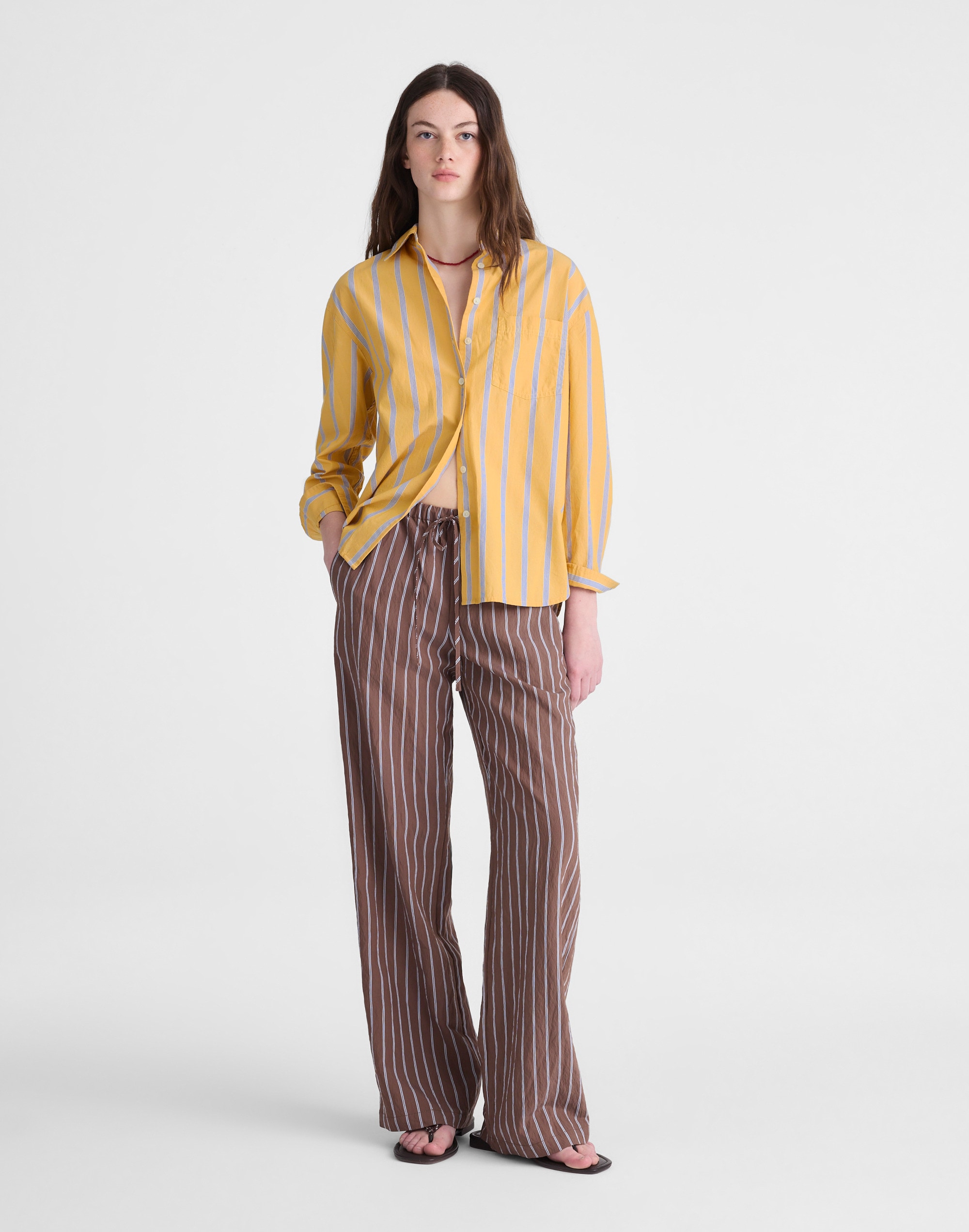 Madewell Pull-on Pants In Brown