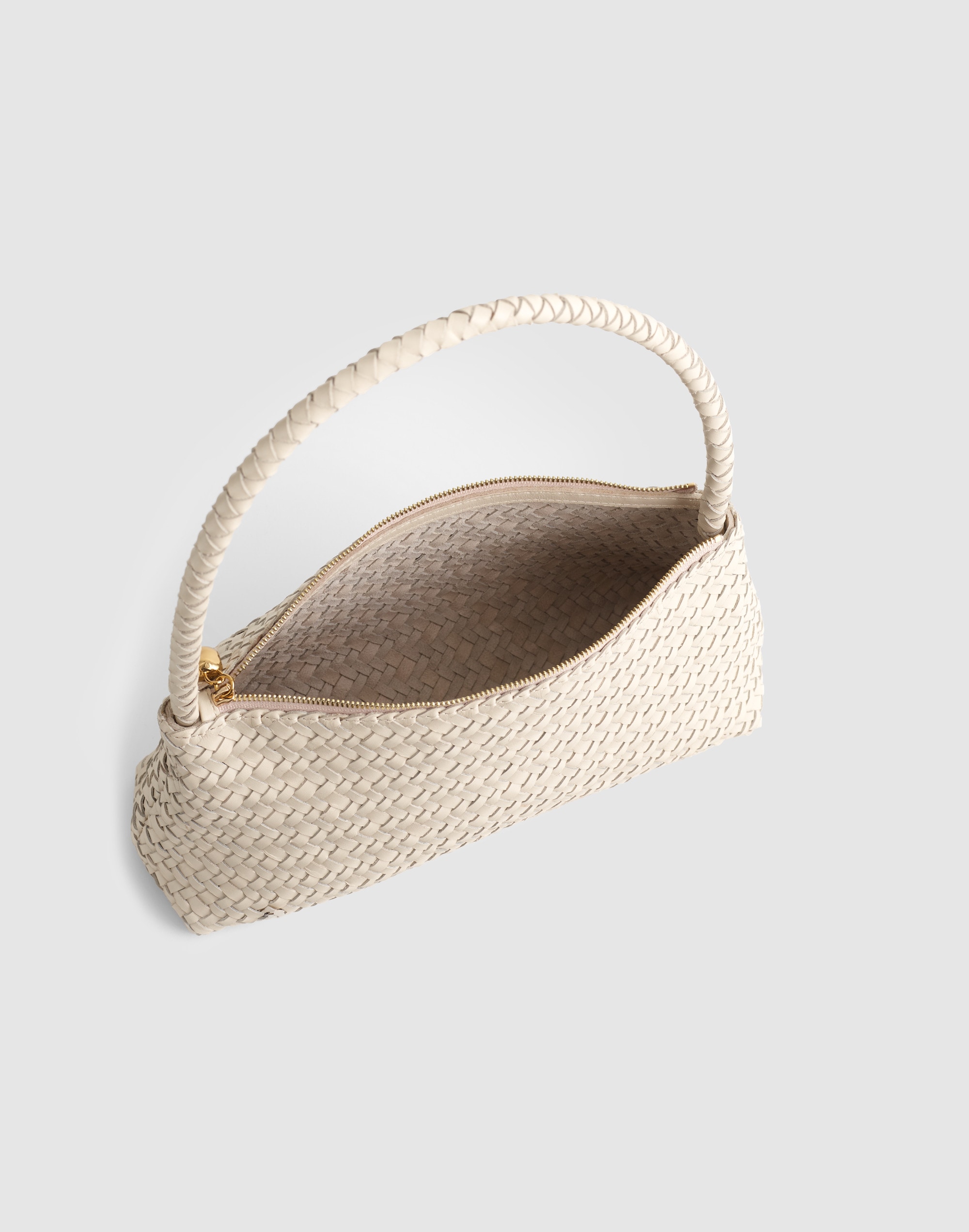 The Signature Woven Mini Zip Shoulder Bag