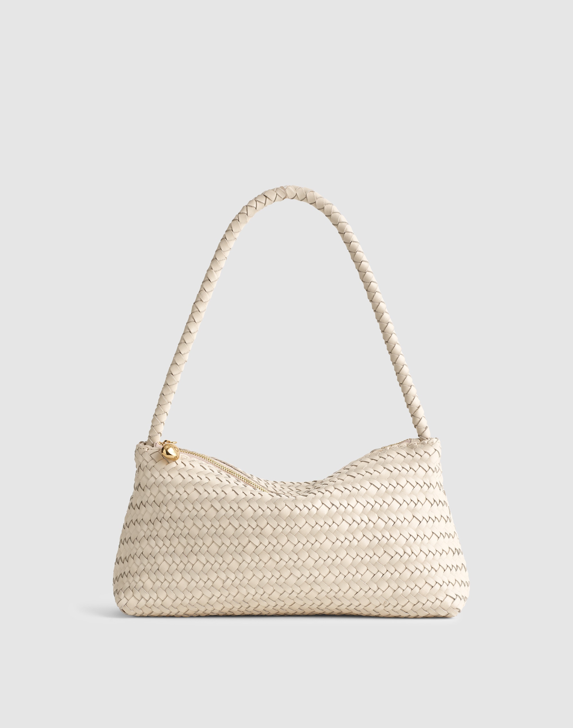 Madewell The Signature Woven Mini Zip Shoulder Bag In White