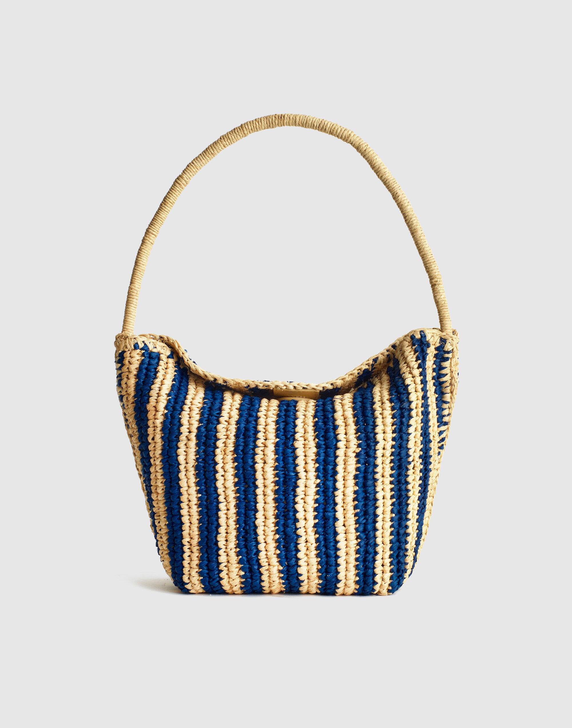 The Signature Woven Shoulder Bag in Raffia