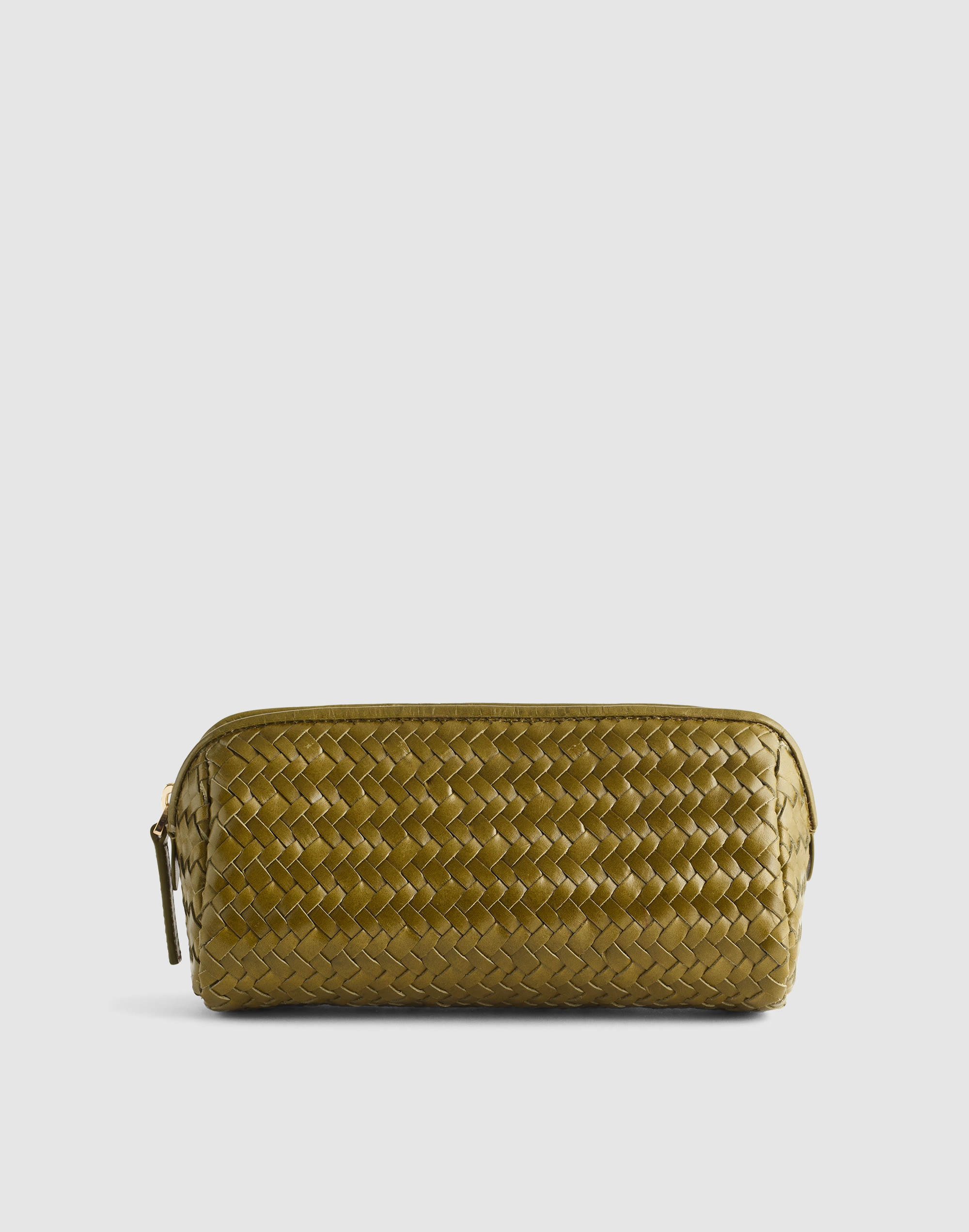 Madewell The Signature Woven Zip Pouch In Green