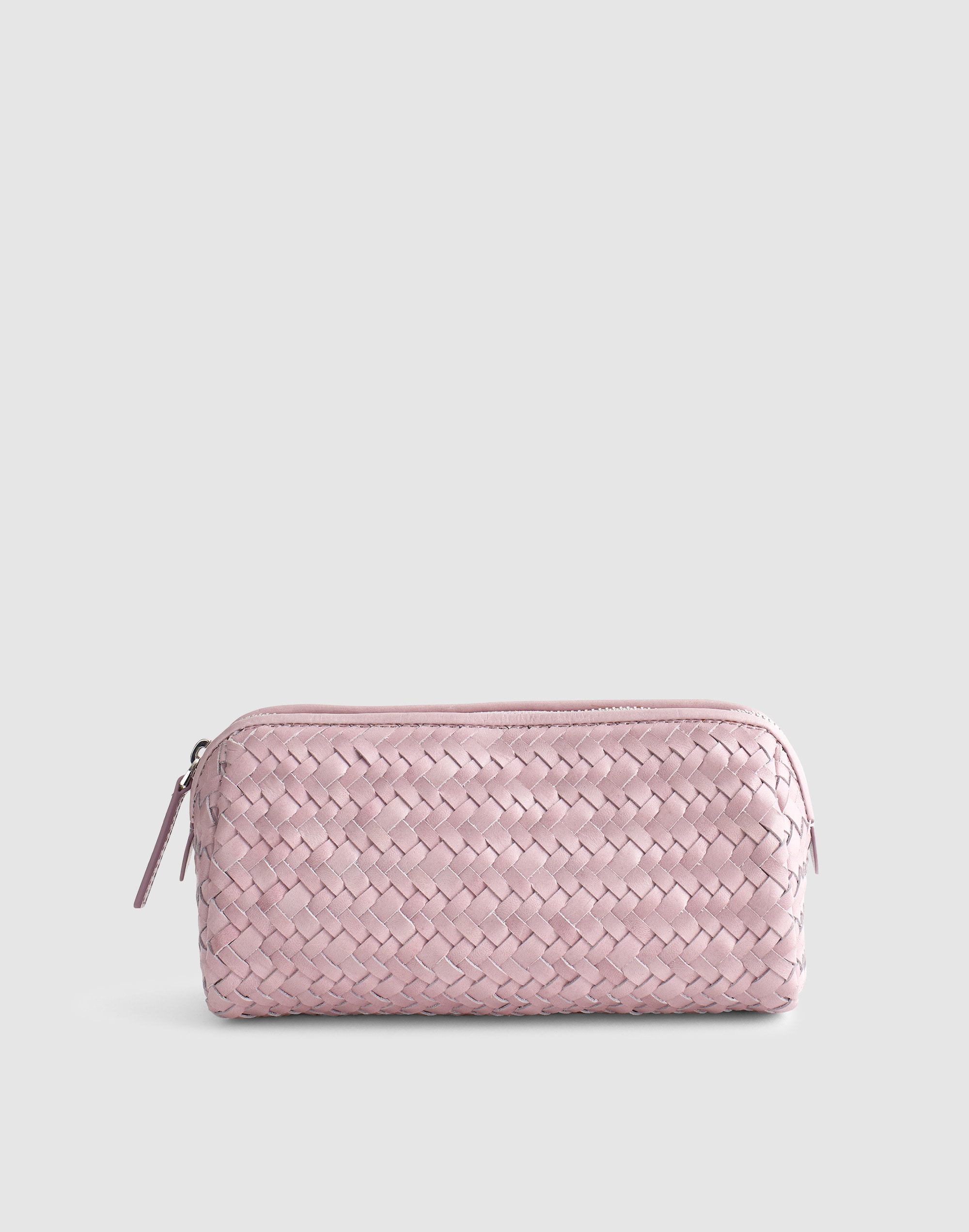 Madewell The Signature Woven Zip Pouch In Pink