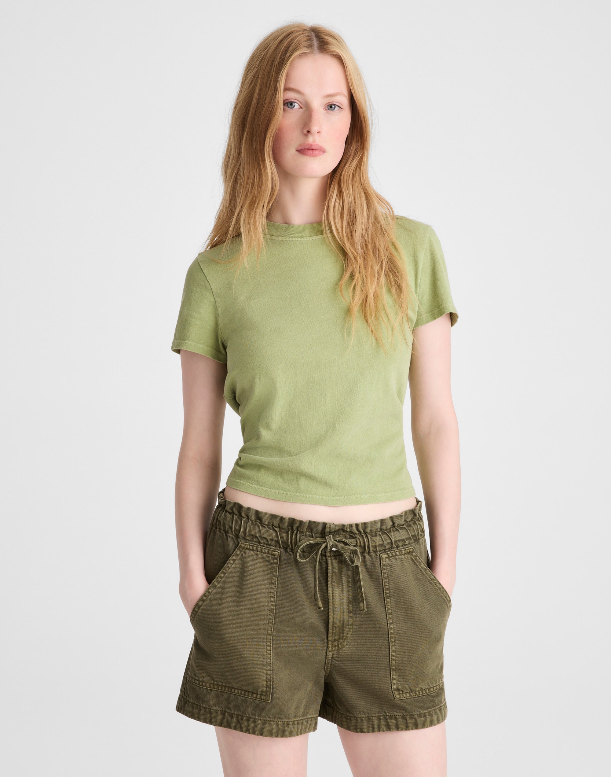 Madewell Pull-on Utility Shorts In Green