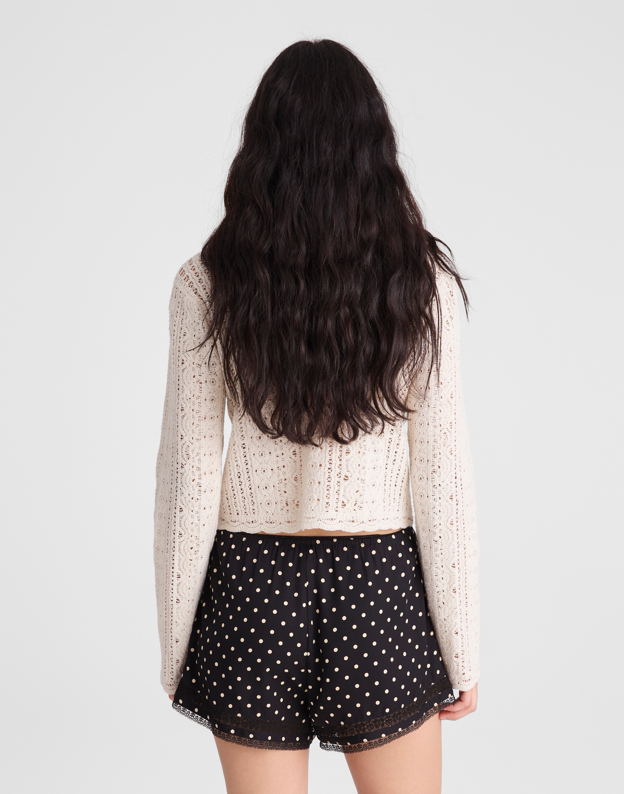 Lace-Trim Pull-On Shorts