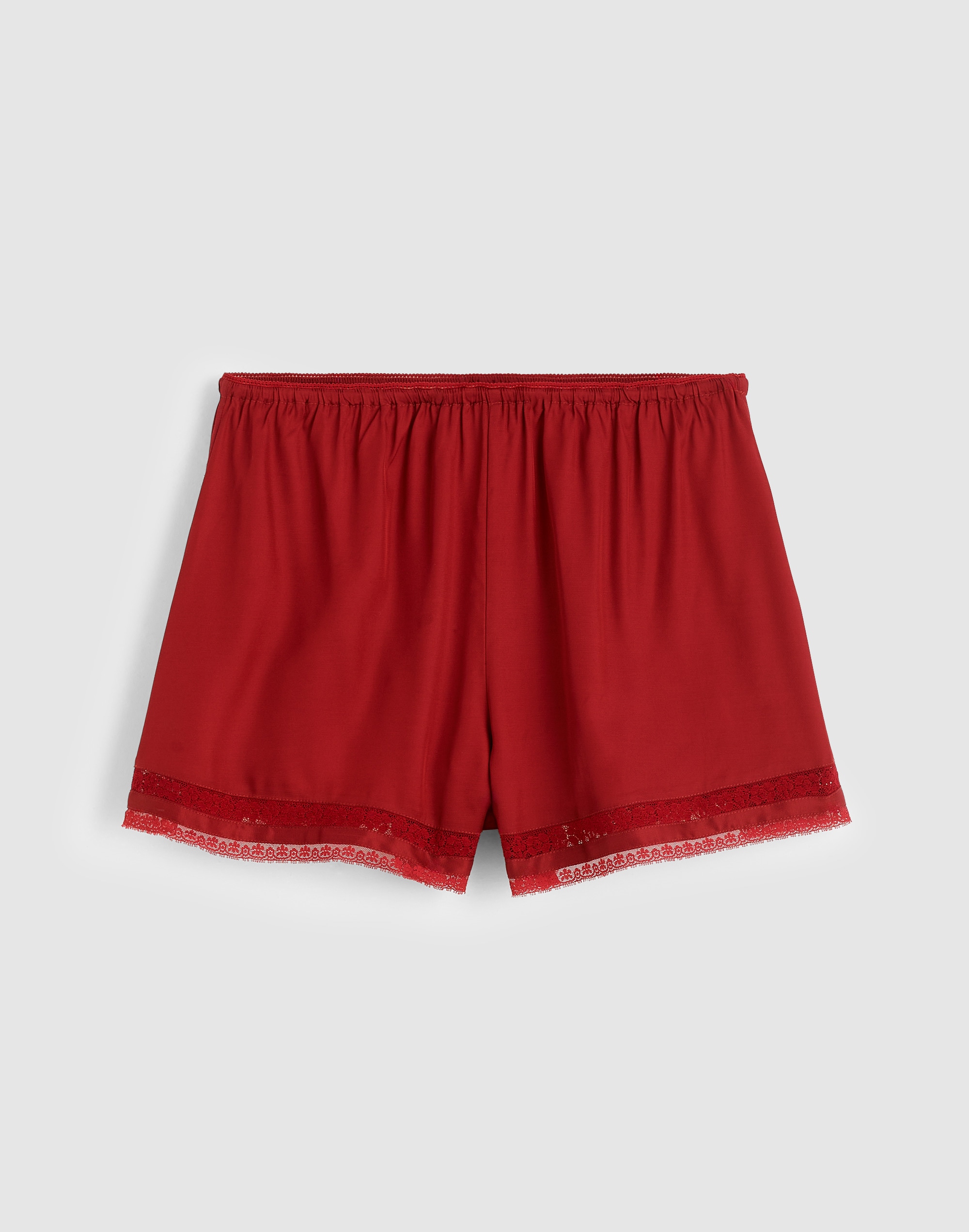 Lace-Trim Pull-On Shorts