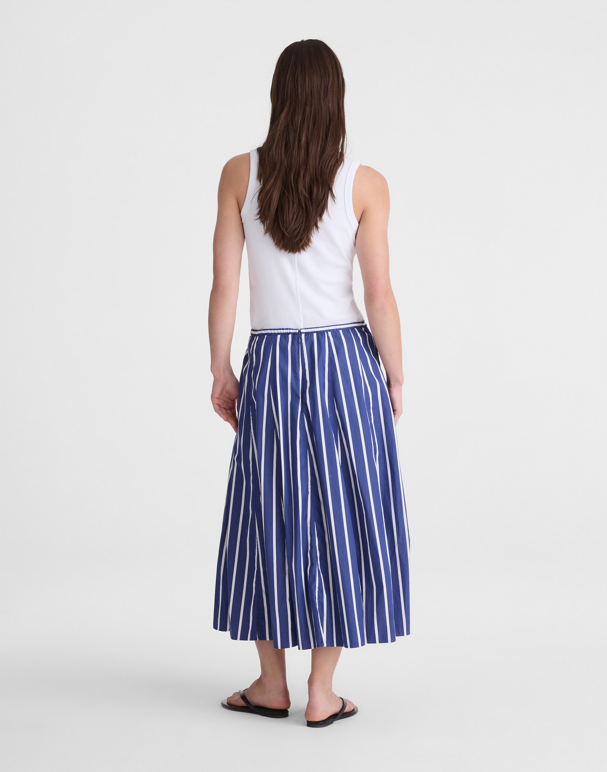 A-Line Midi Skirt in Poplin