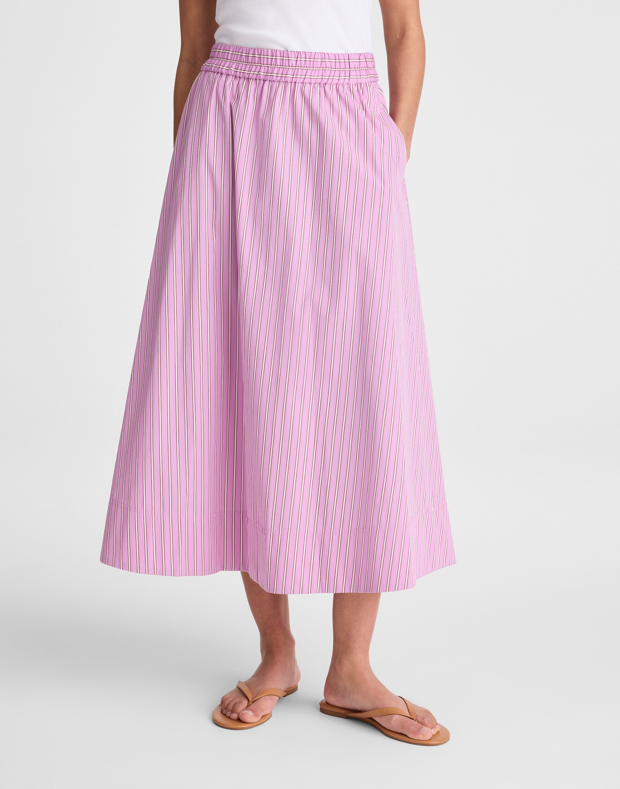 Midi Circle Skirt in Poplin