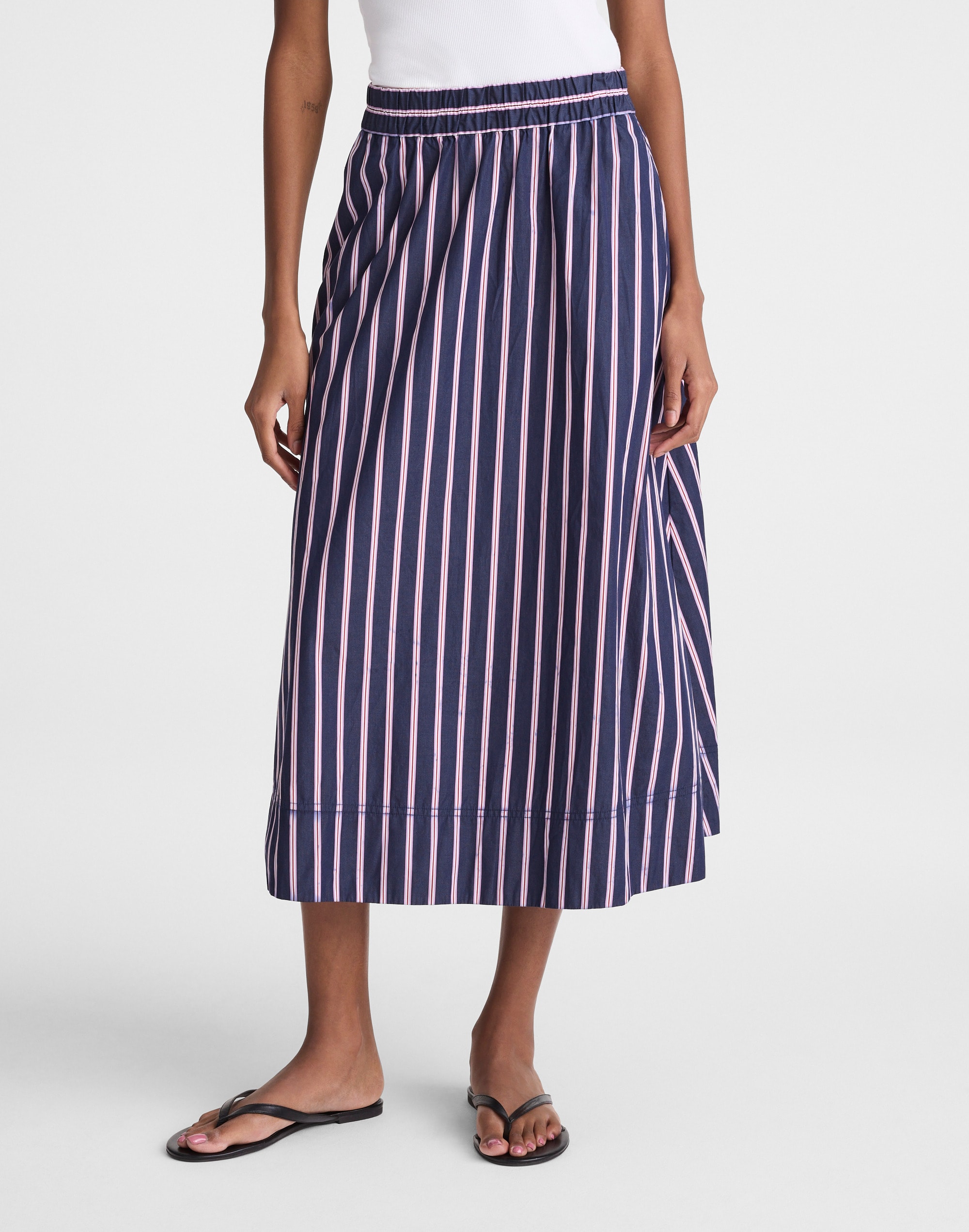 Midi Circle Skirt in Poplin
