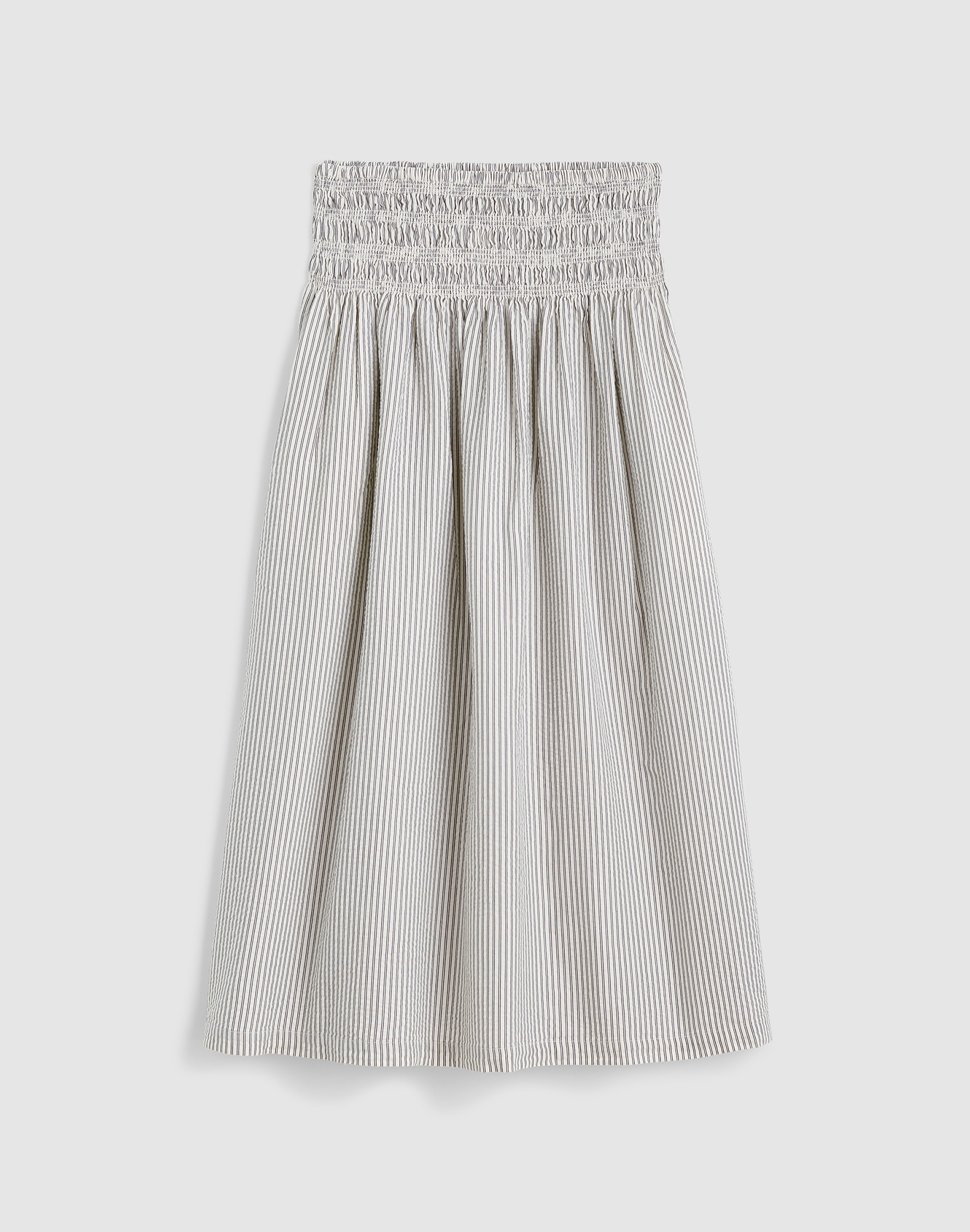 Sophia Midi Skirt in Seersucker