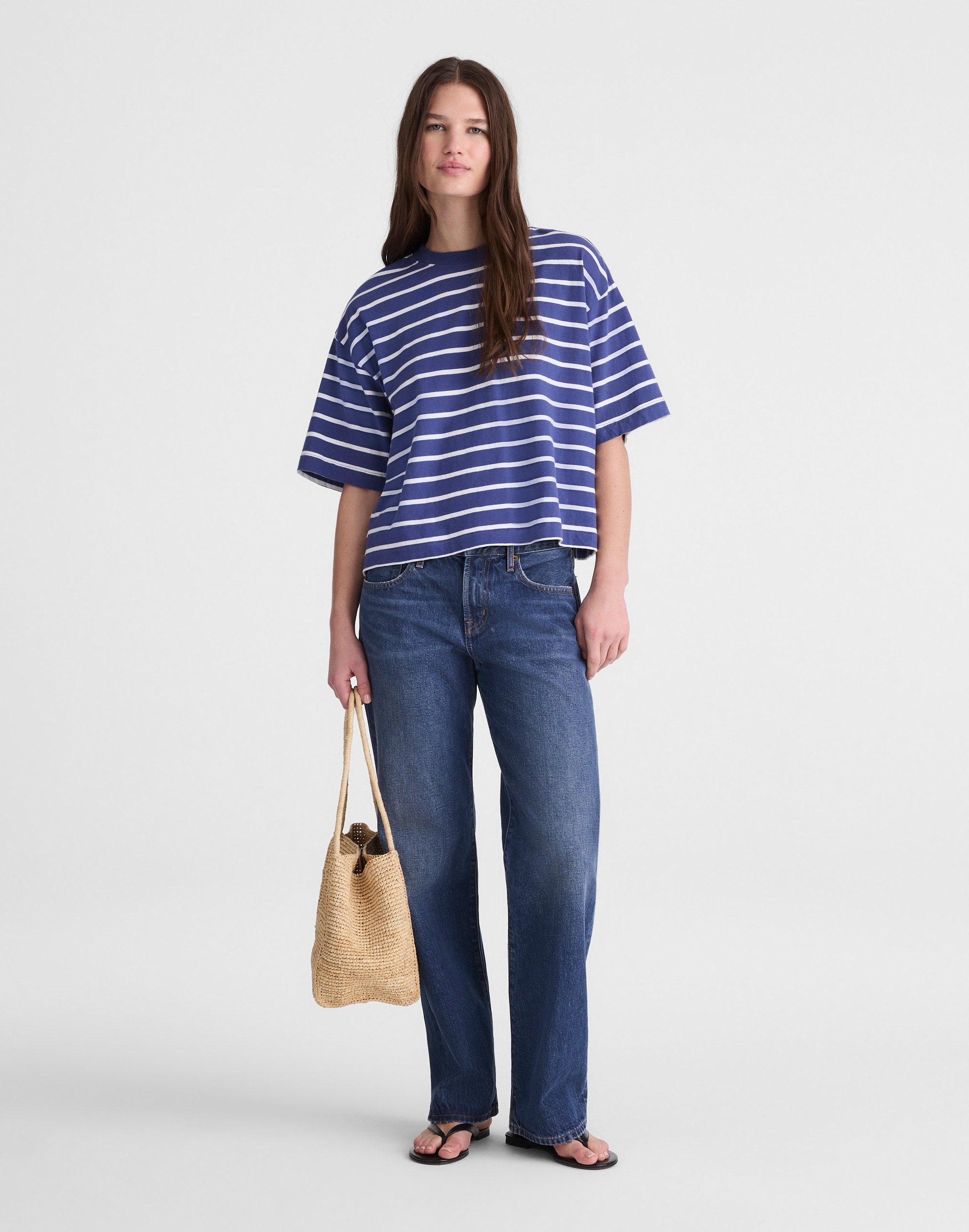 The Boxy Crop Tee in Allday Jersey