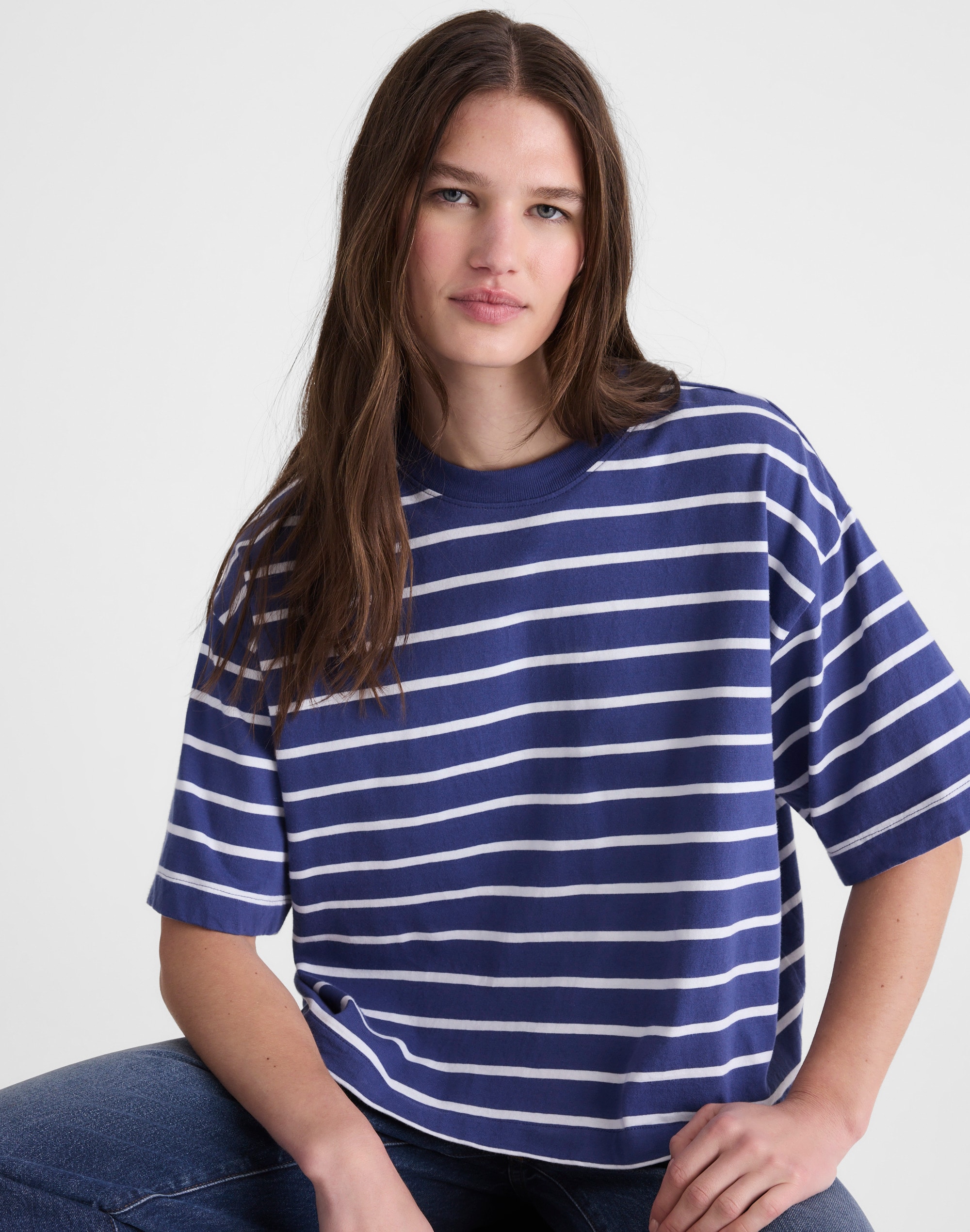 The Boxy Crop Tee in Allday Jersey