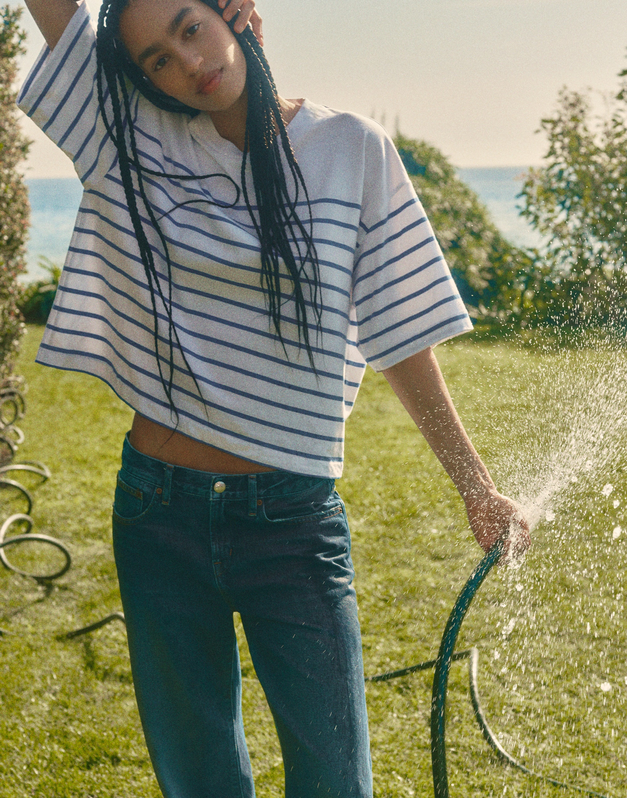 The Boxy Crop Tee in Allday Jersey