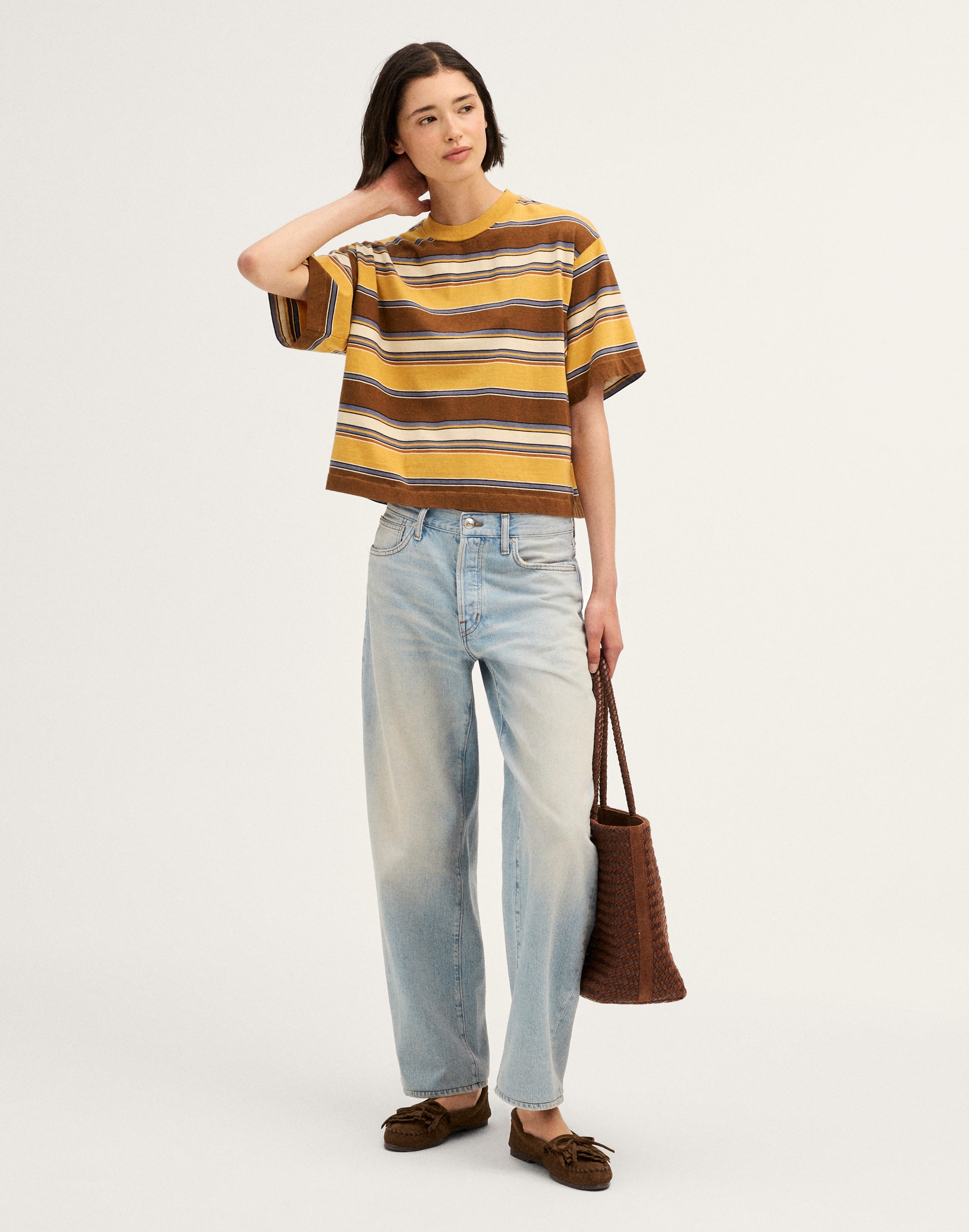 The Boxy Crop Tee in Allday Jersey