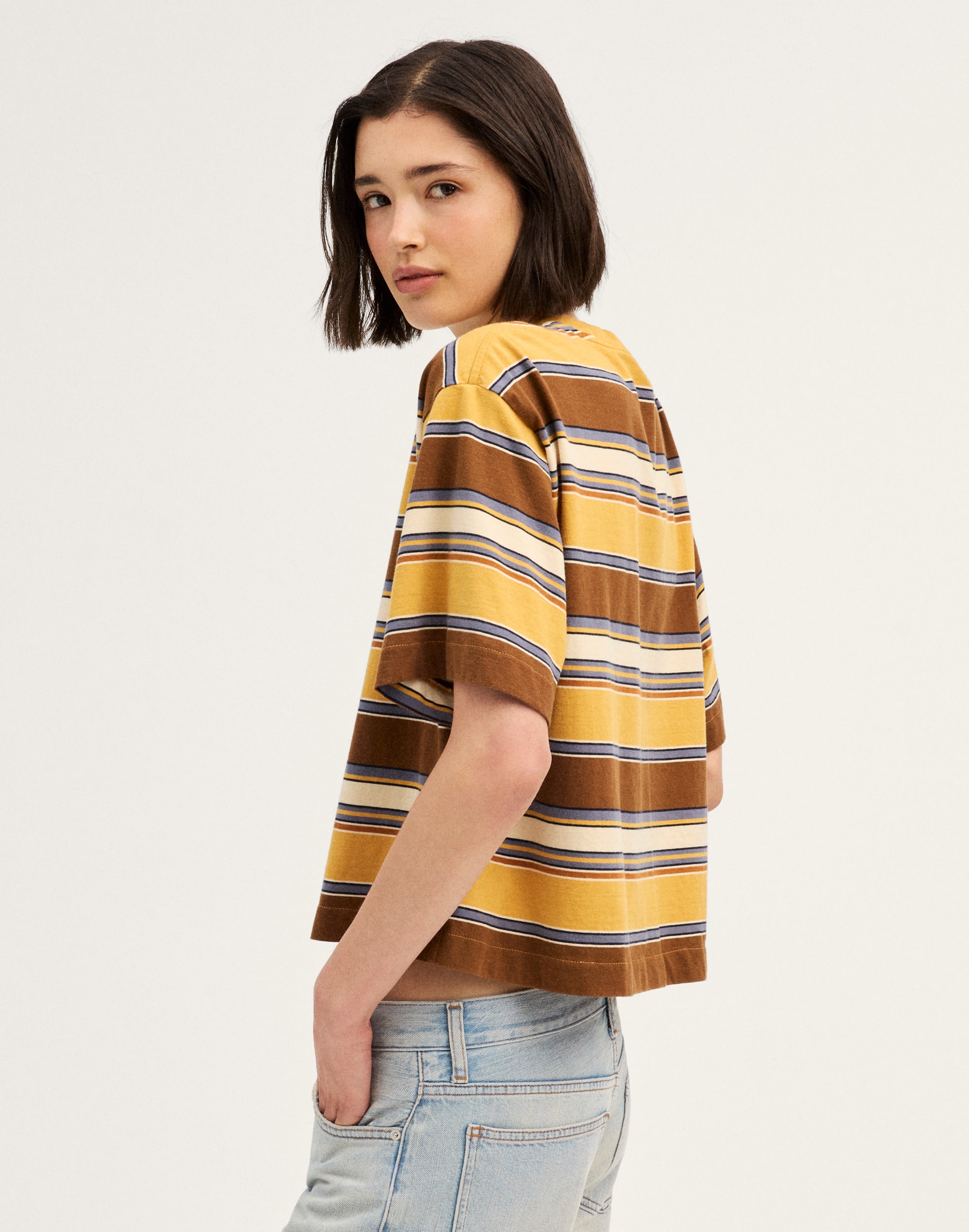 The Boxy Crop Tee in Allday Jersey