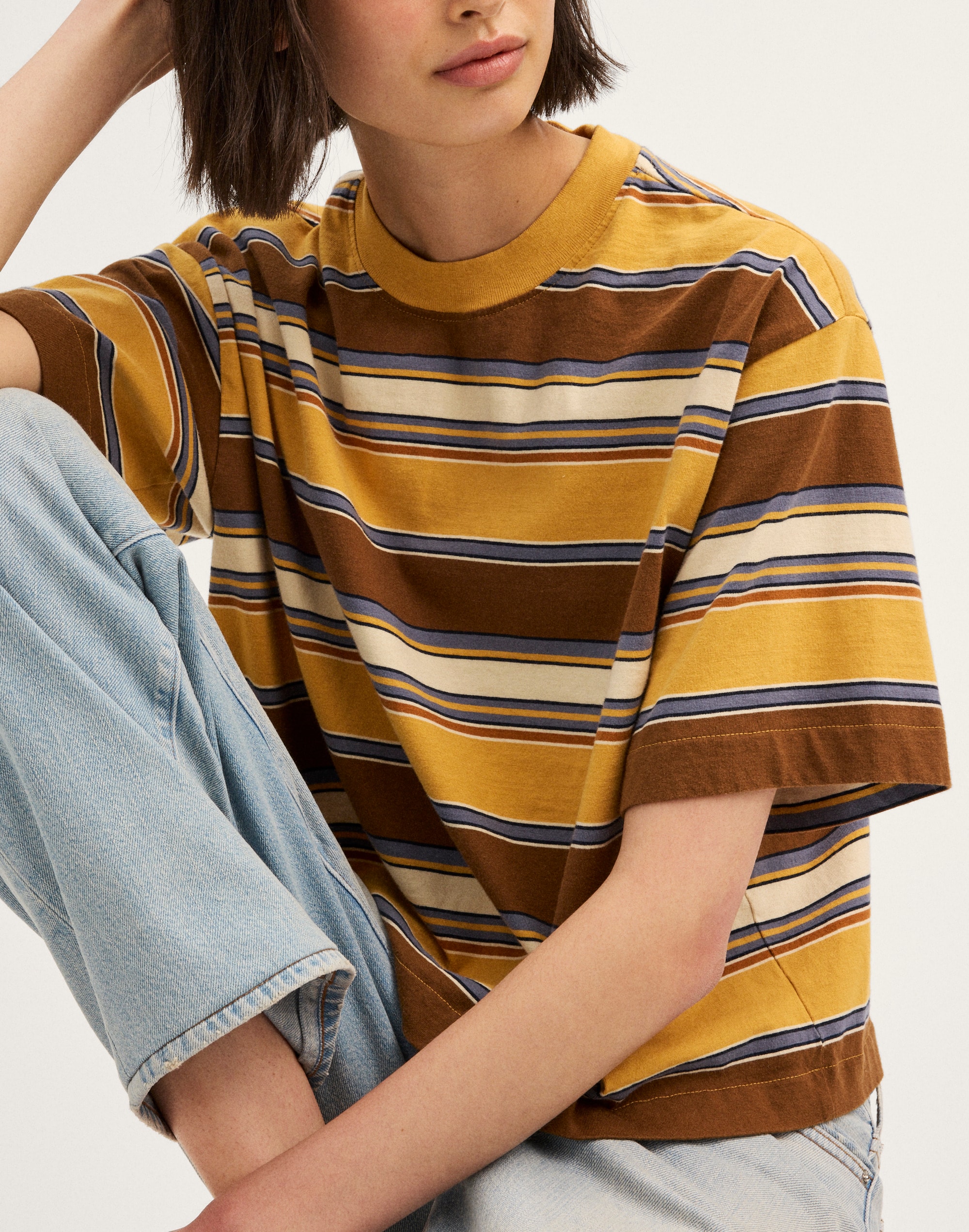 The Boxy Crop Tee in Allday Jersey