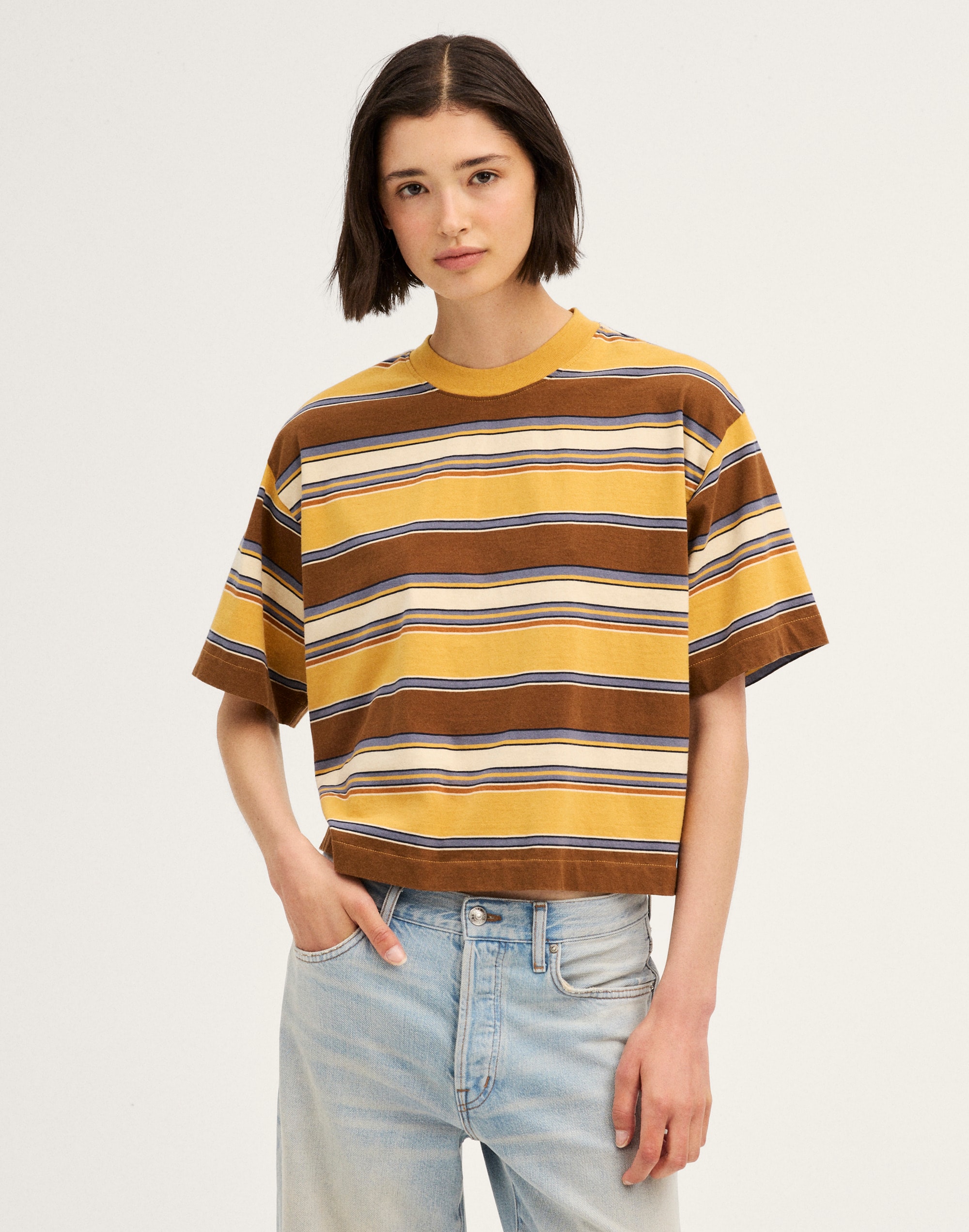 The Boxy Crop Tee in Allday Jersey