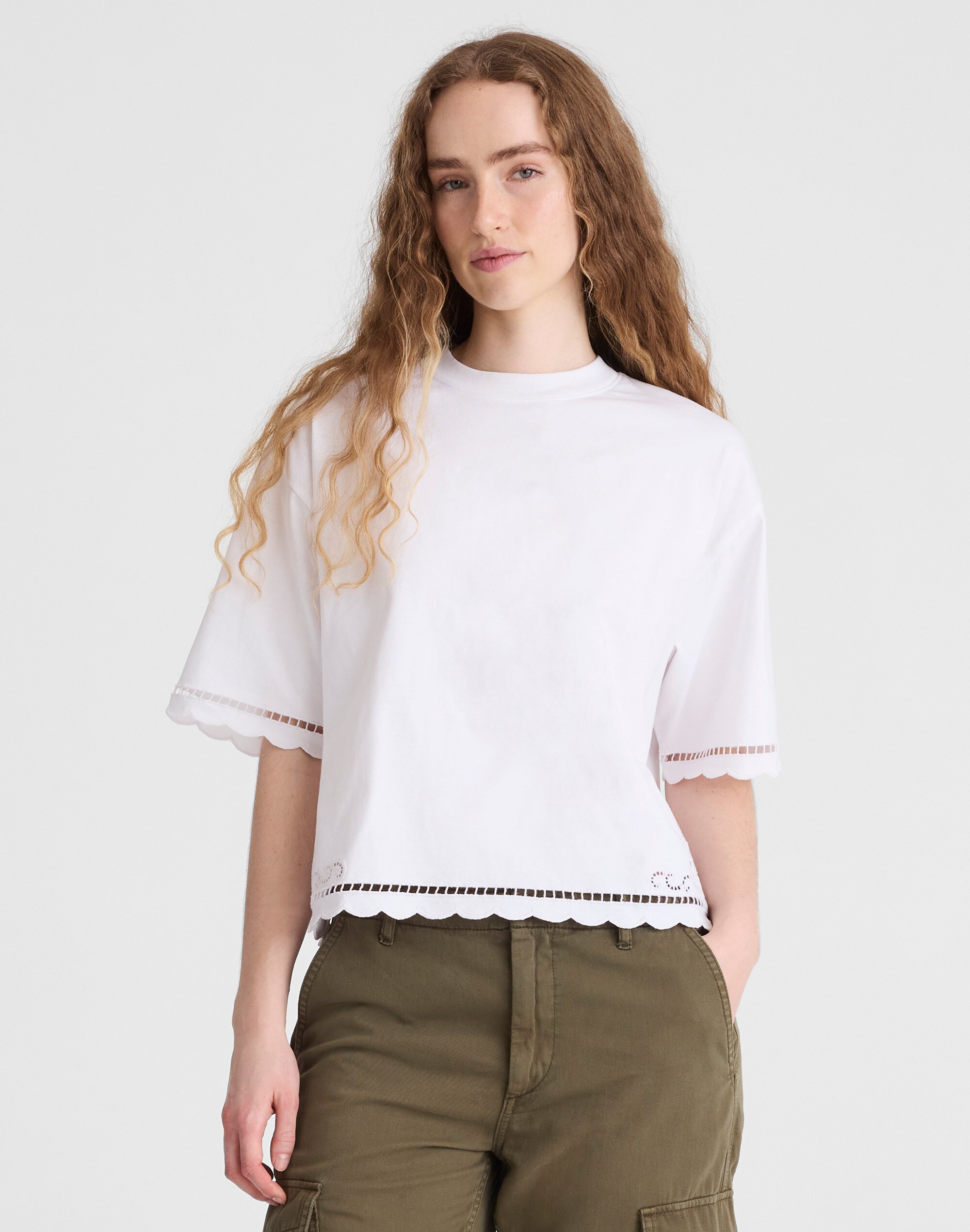 The Boxy Crop Tee in Allday Jersey