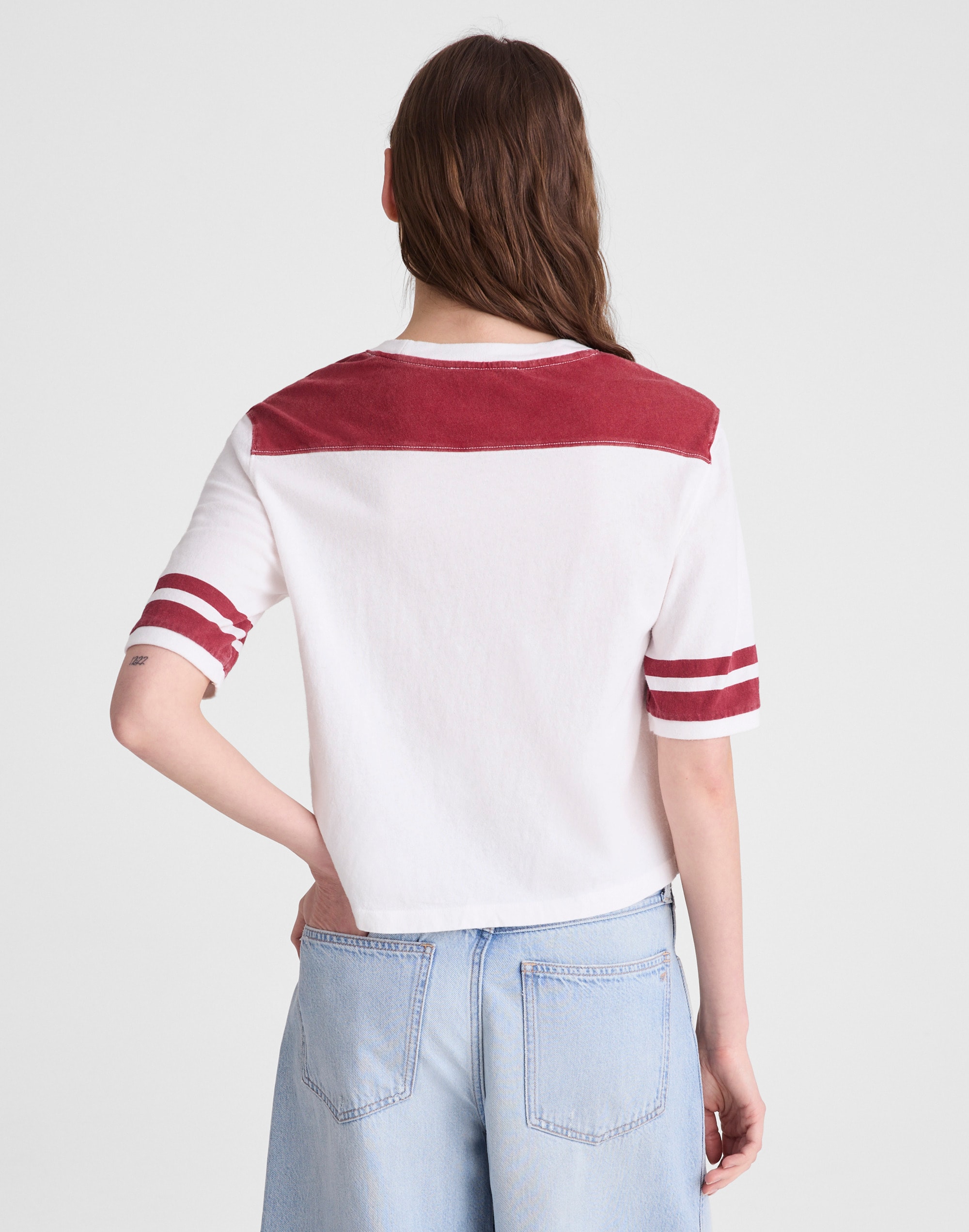 The Relaxed Varsity Tee in Vintage Jersey