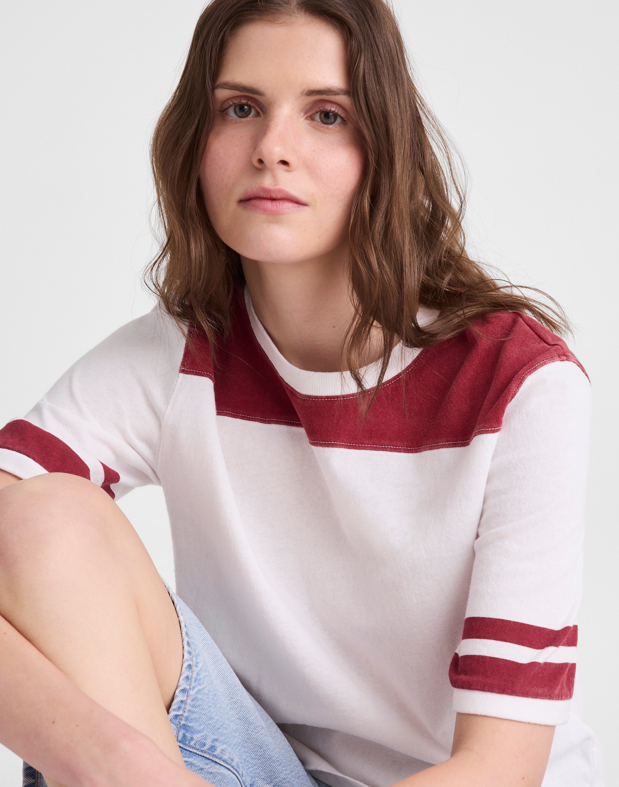 The Relaxed Varsity Tee in Vintage Jersey