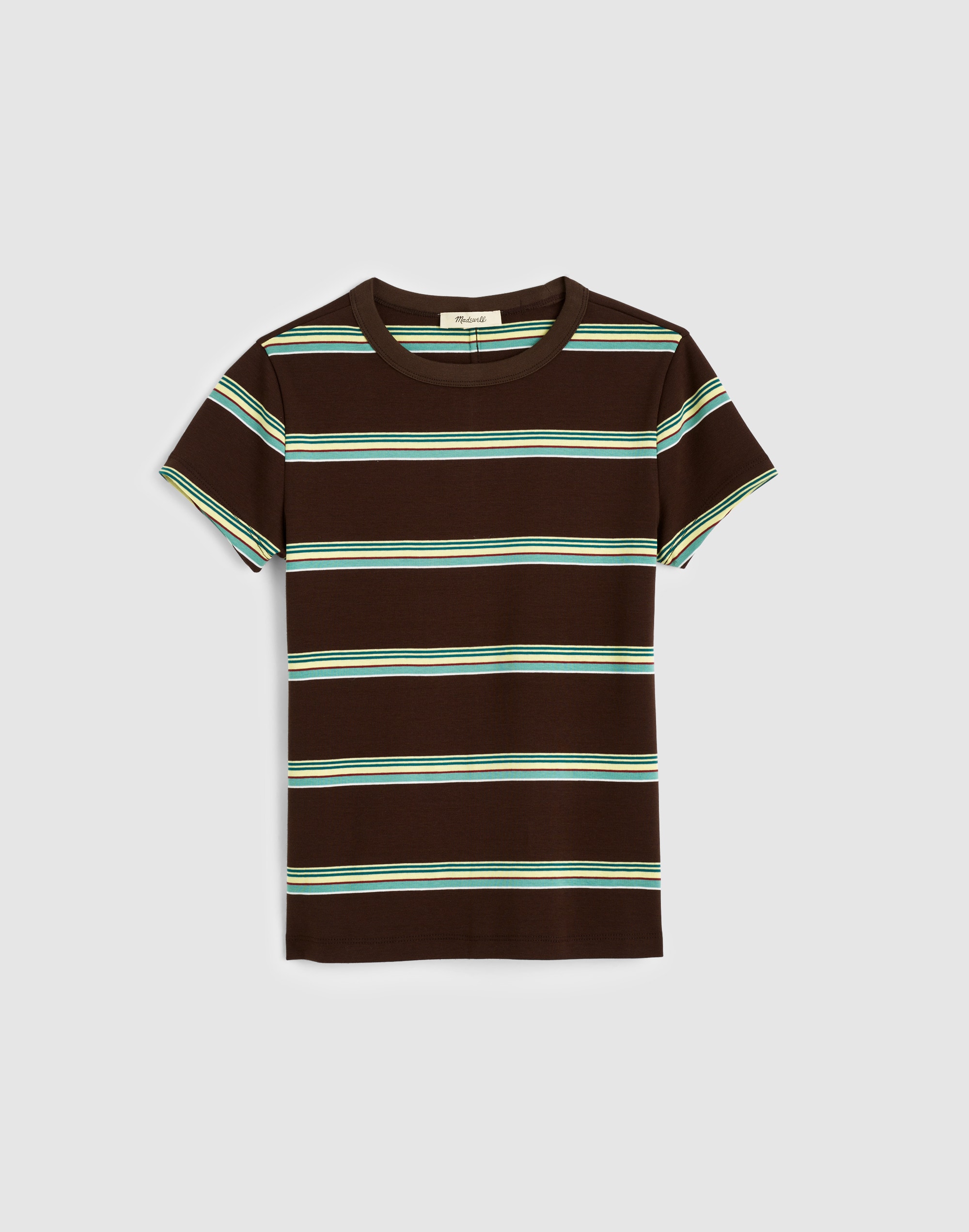The '90s Crewneck Tee in Compact Cotton - Brown