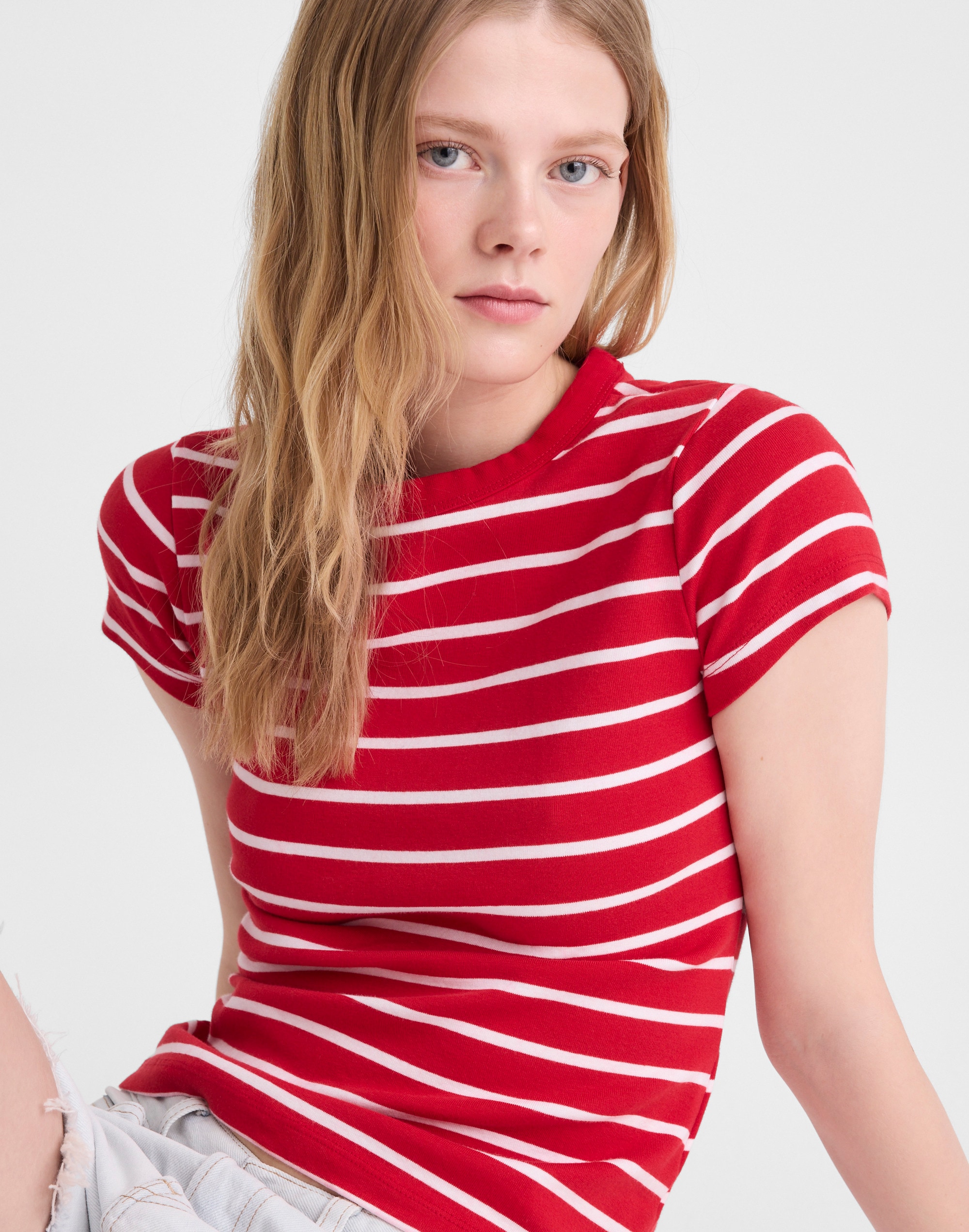 The '90s Crewneck Tee in Compact Cotton