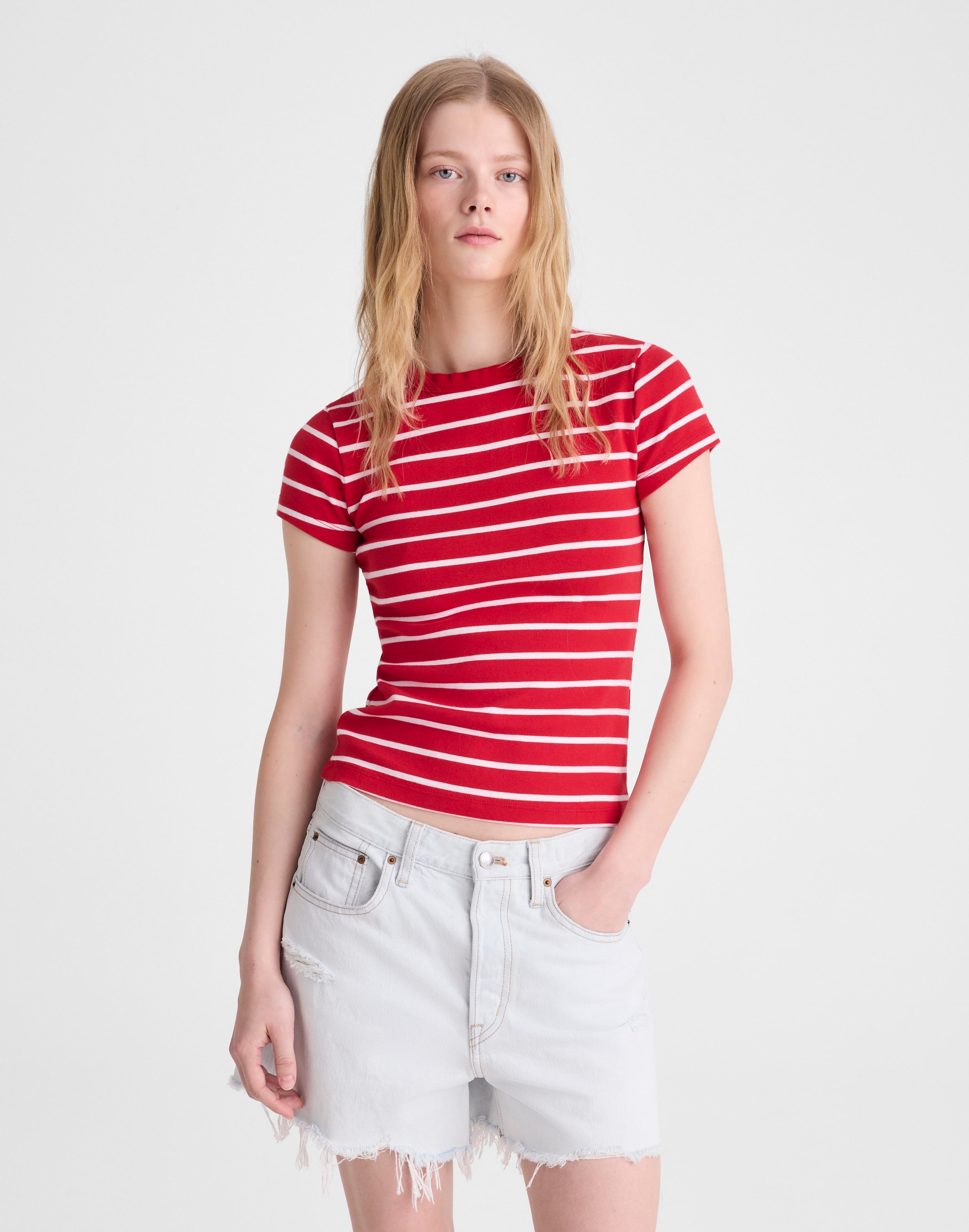 The '90s Crewneck Tee in Compact Cotton