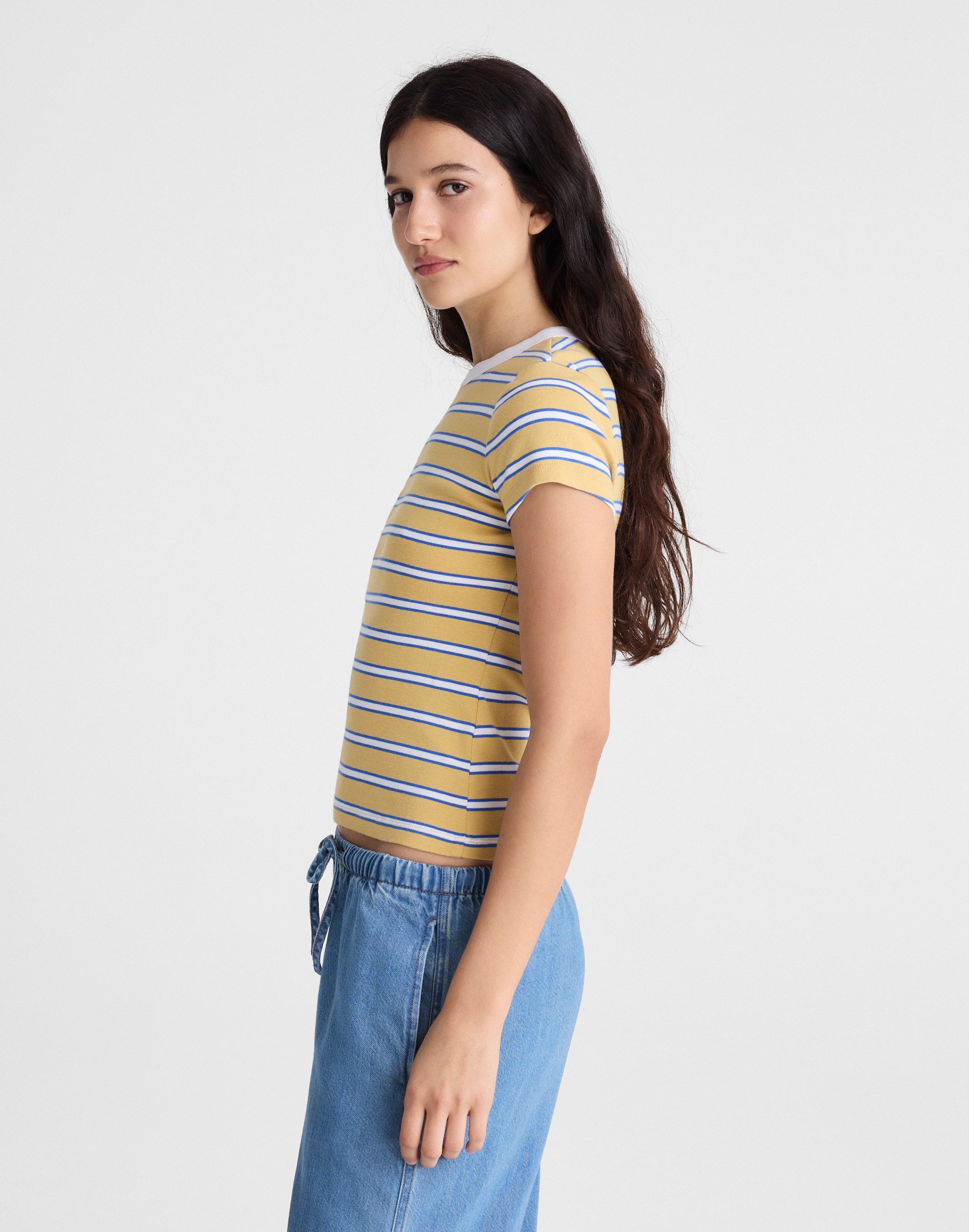 The '90s Crewneck Tee in Compact Cotton