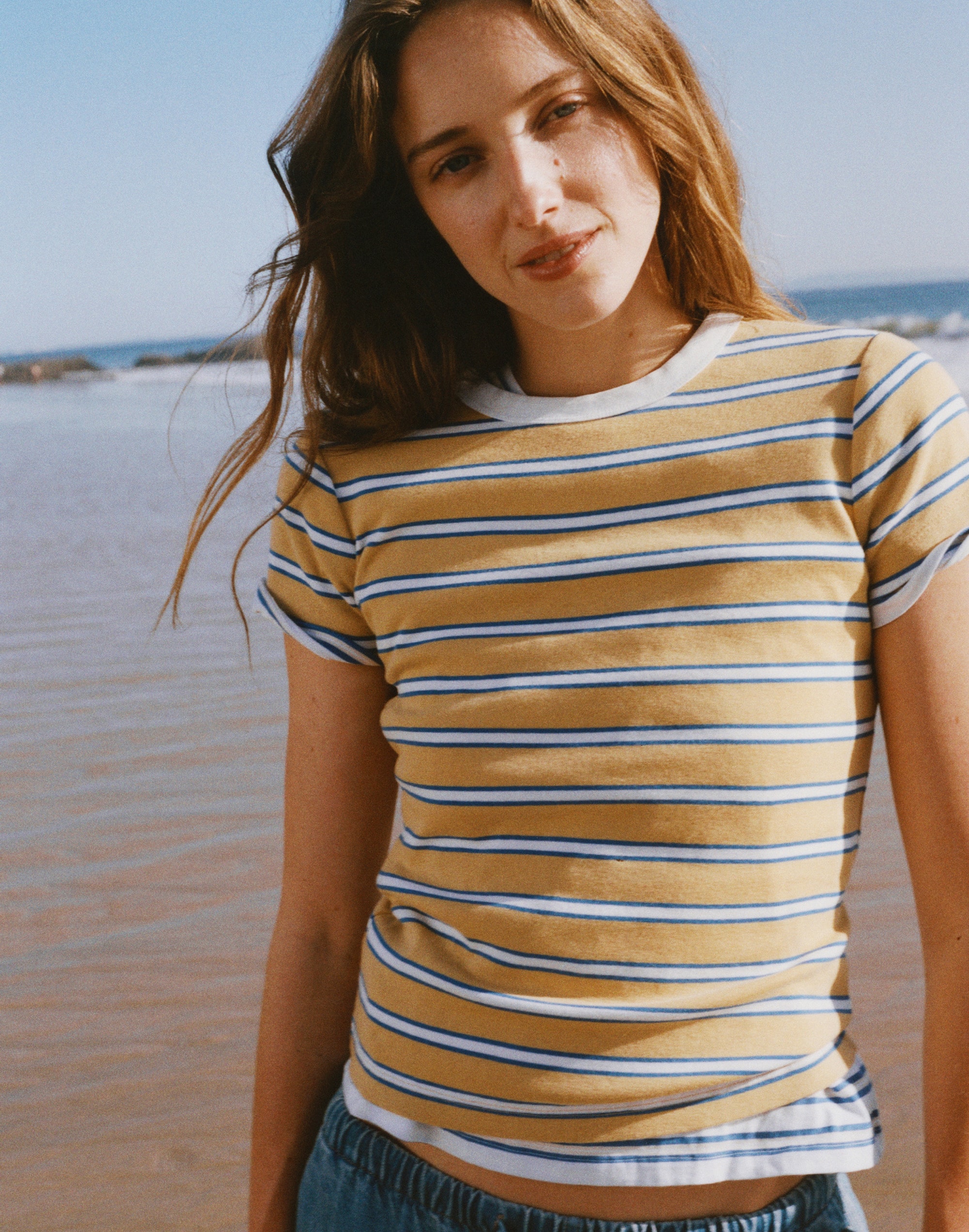 The '90s Crewneck Tee in Compact Cotton