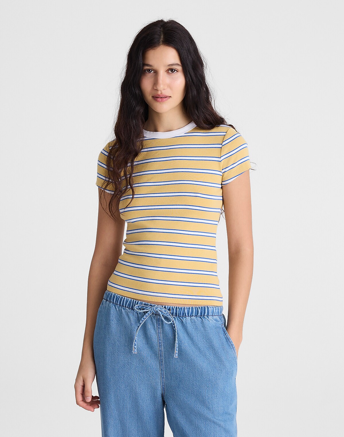 The '90s Crewneck Tee in Compact Cotton