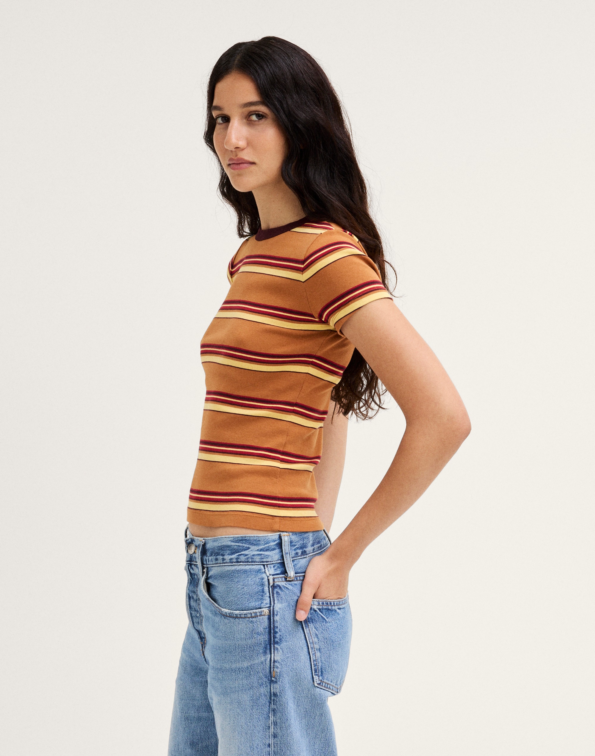 The '90s Crewneck Tee in Compact Cotton