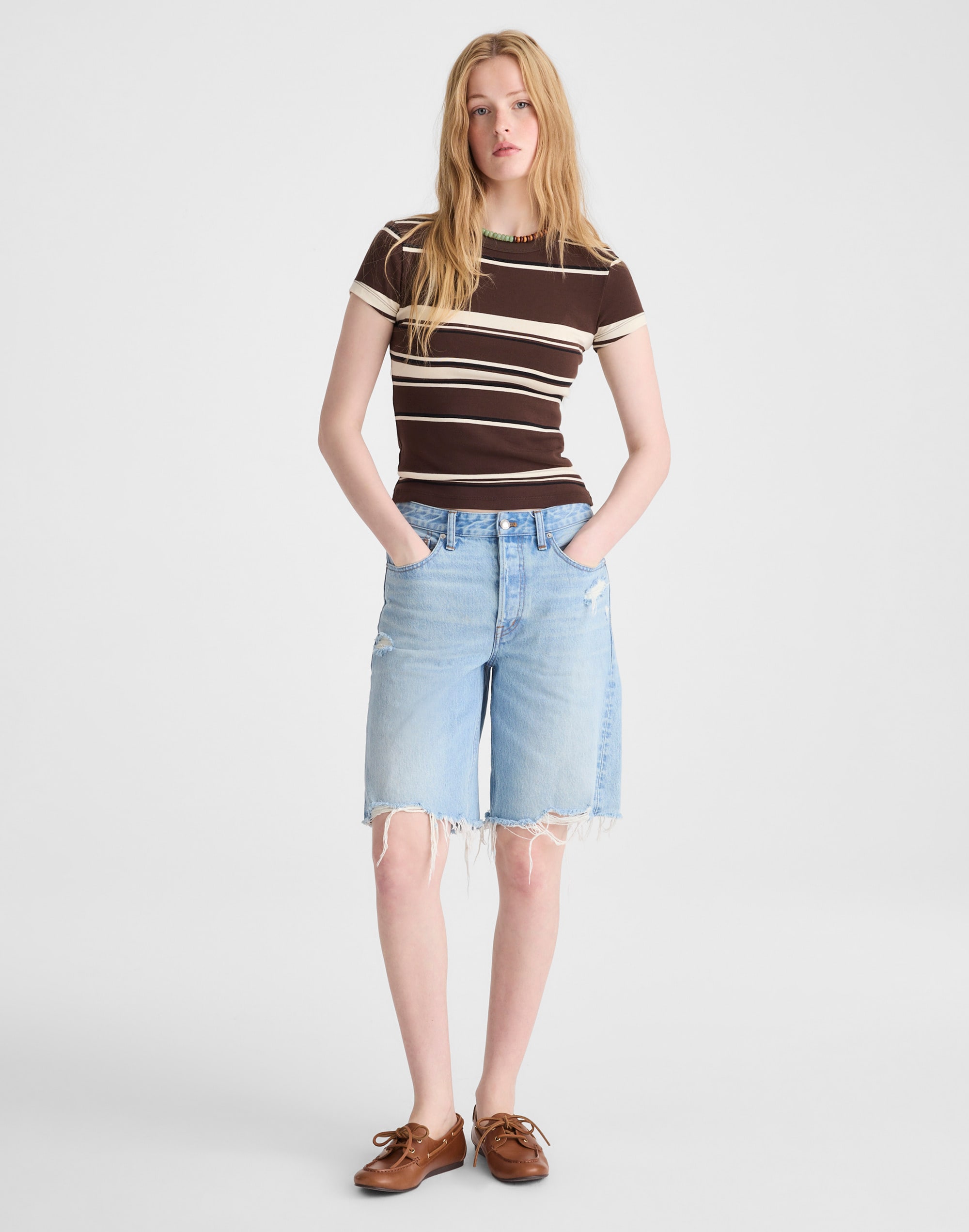 The '90s Crewneck Tee in Compact Cotton