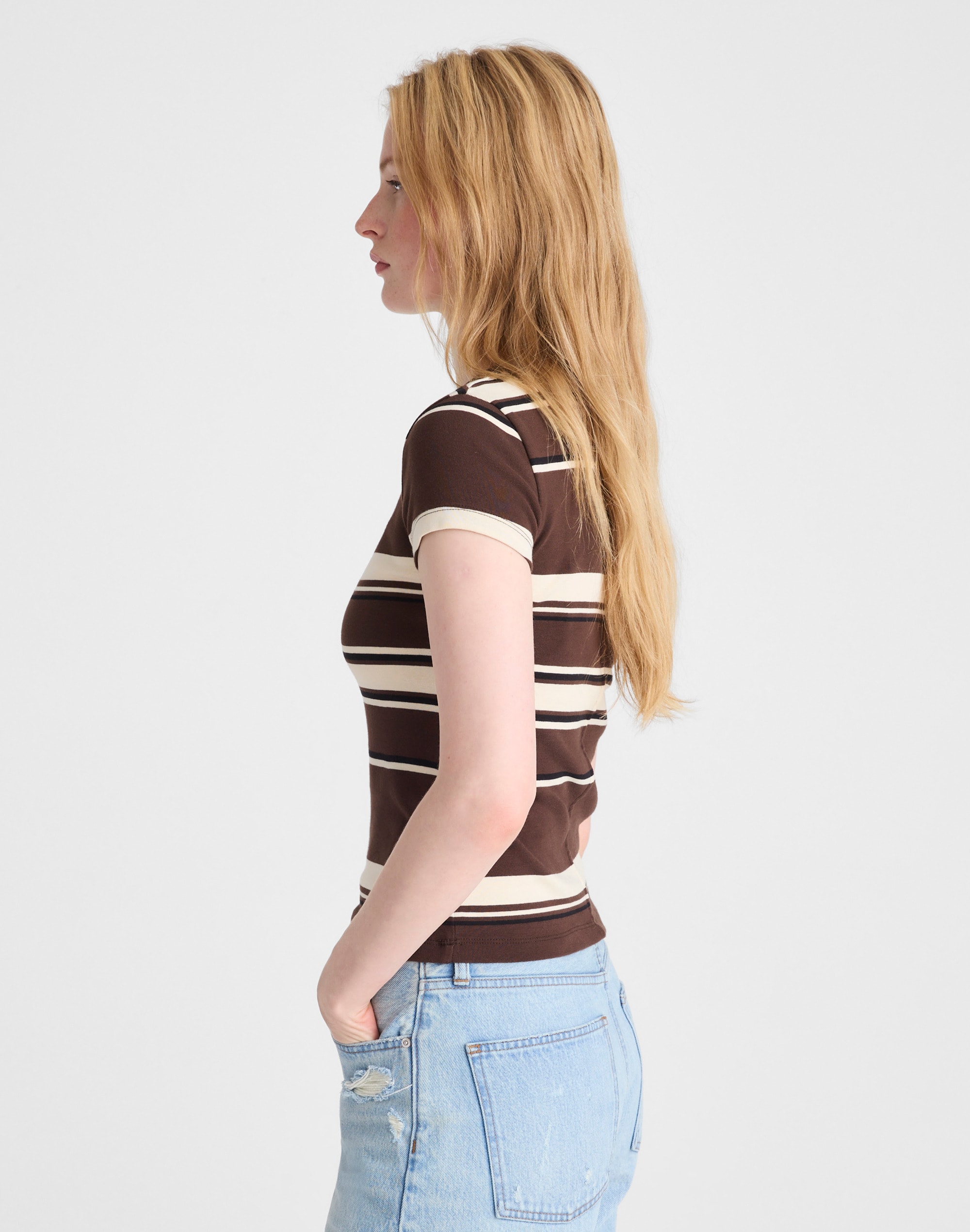 The '90s Crewneck Tee in Compact Cotton