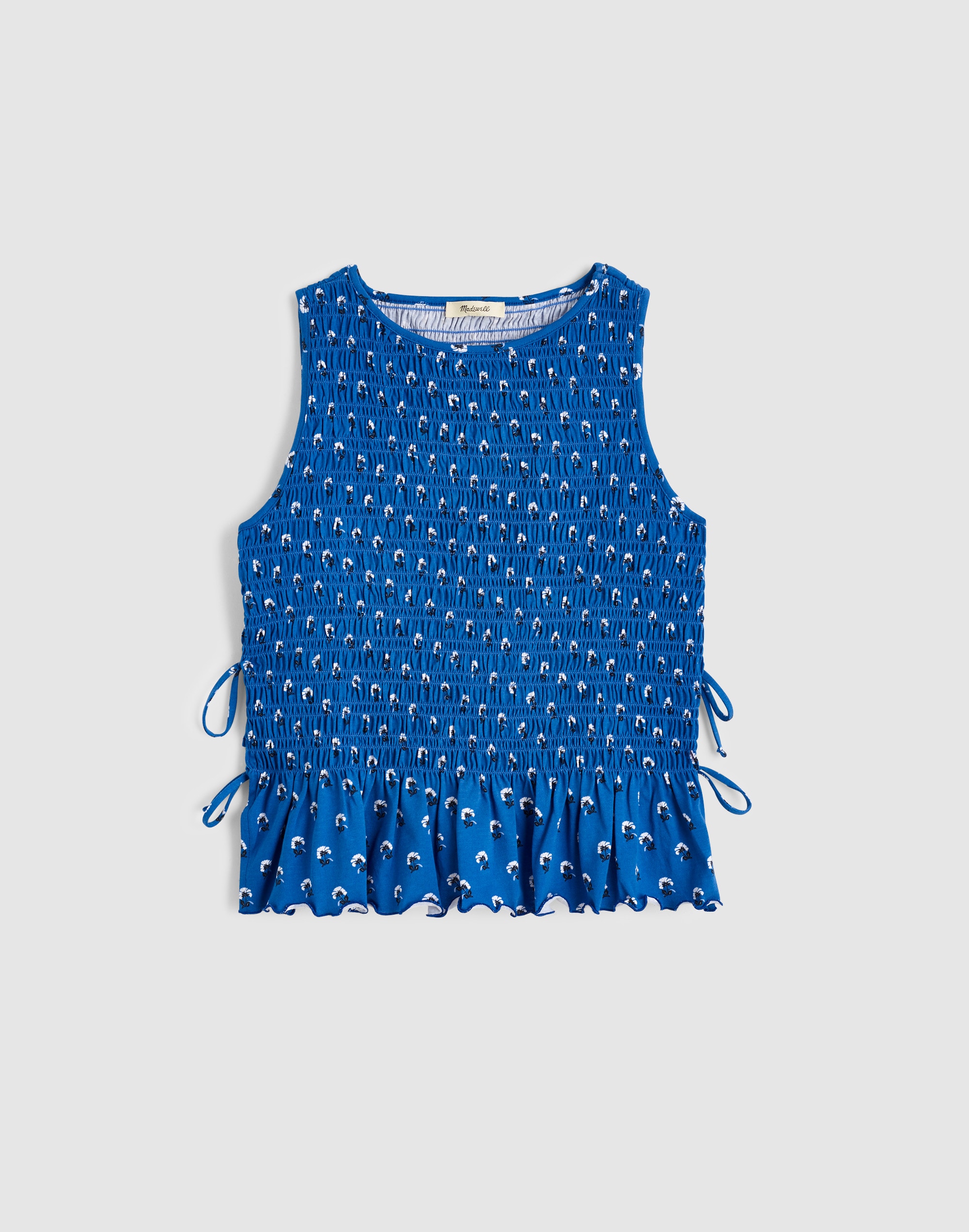 Side-Tie Smocked Tank