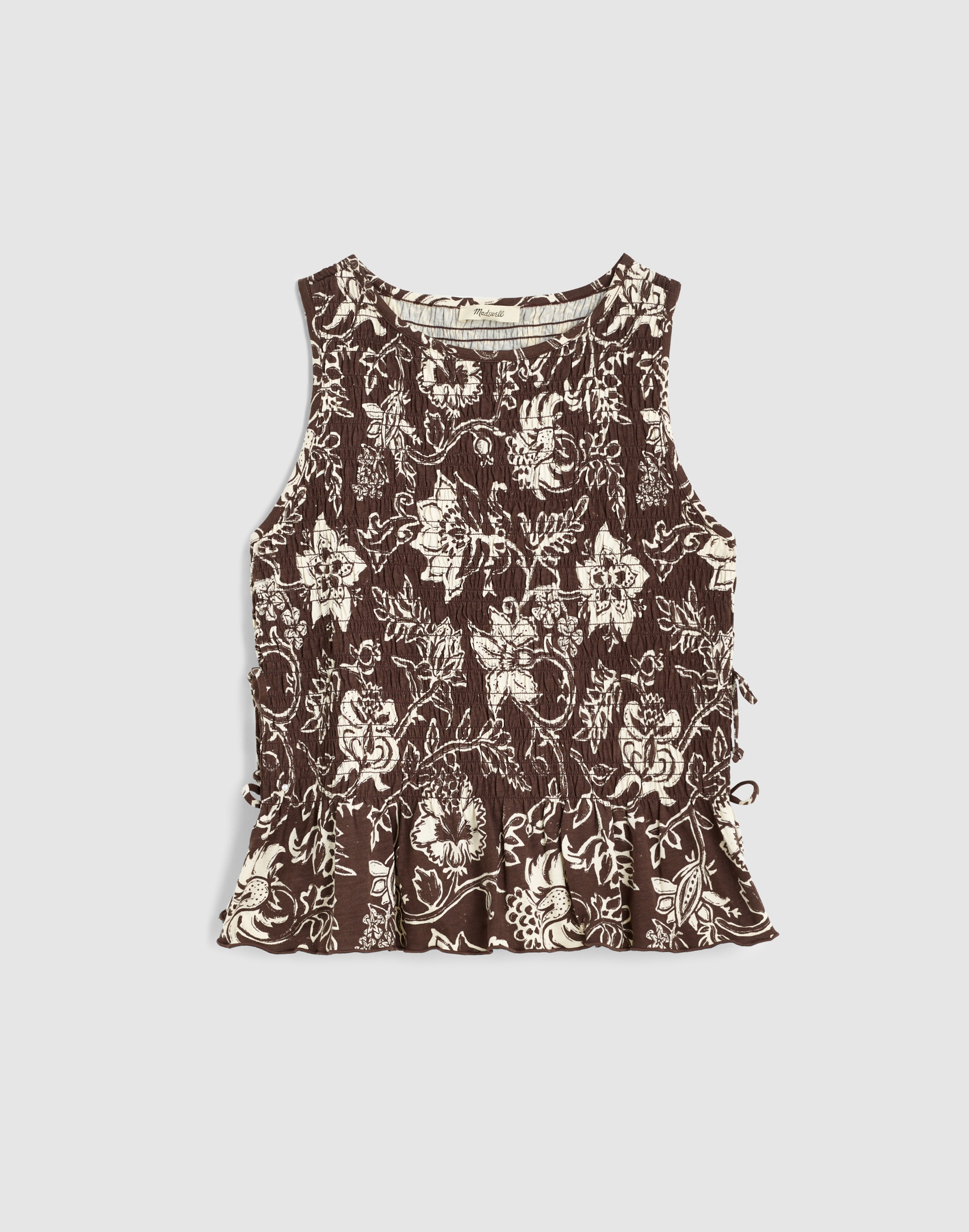 Side-Tie Smocked Tank