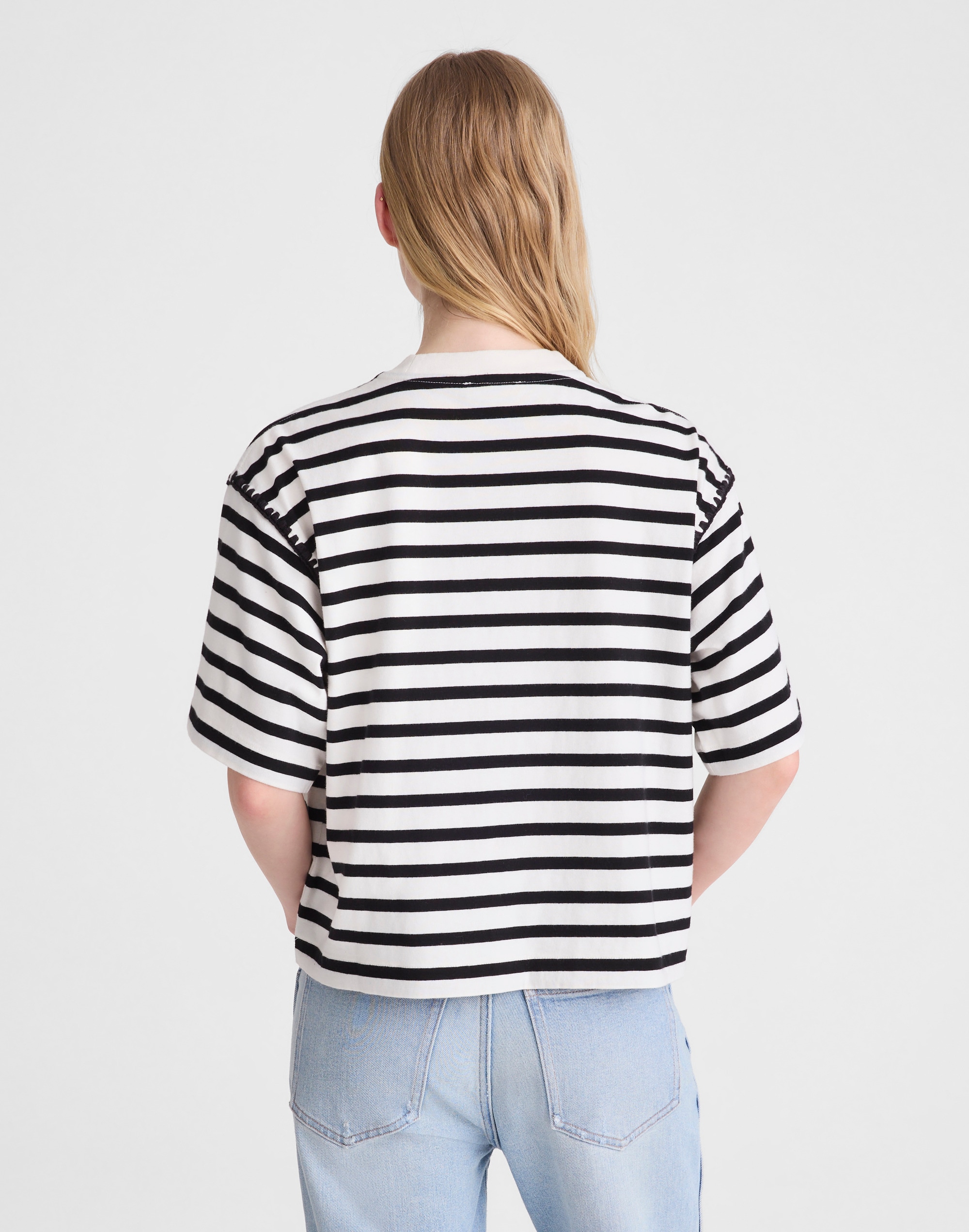 The Boxy Crop Tee in Allday Jersey