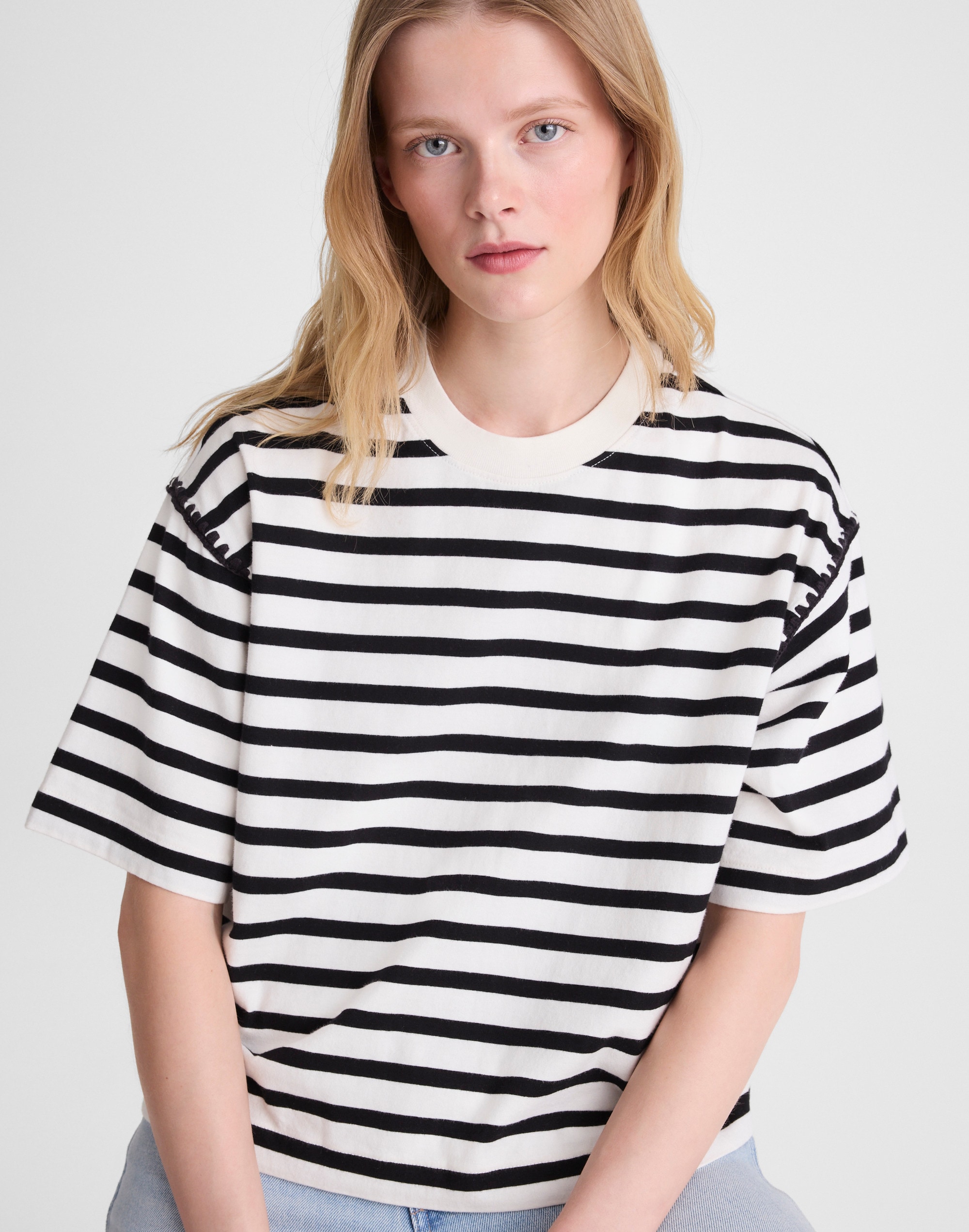 The Boxy Crop Tee in Allday Jersey