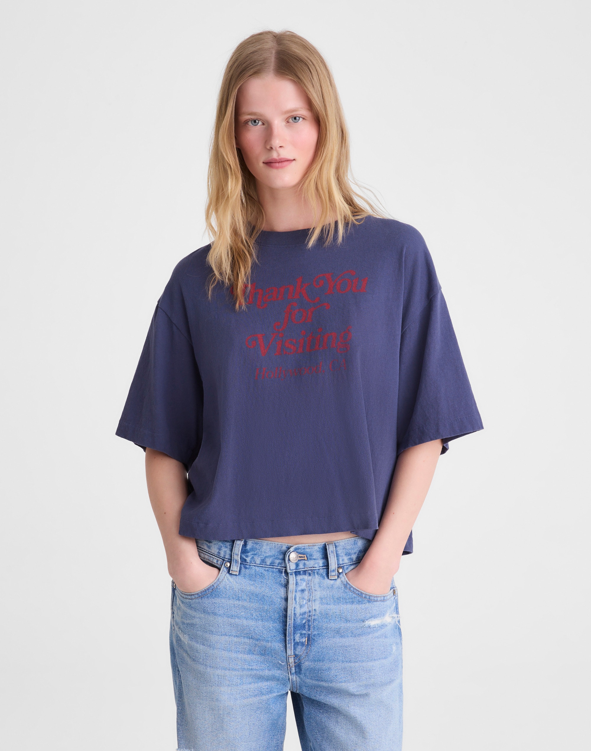 The Boxy Crop Tee in Allday Jersey