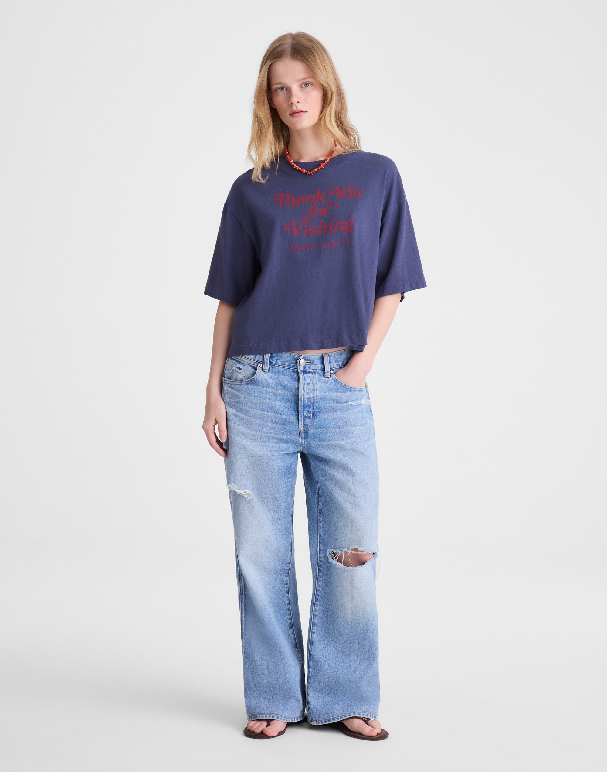 The Boxy Crop Tee in Allday Jersey