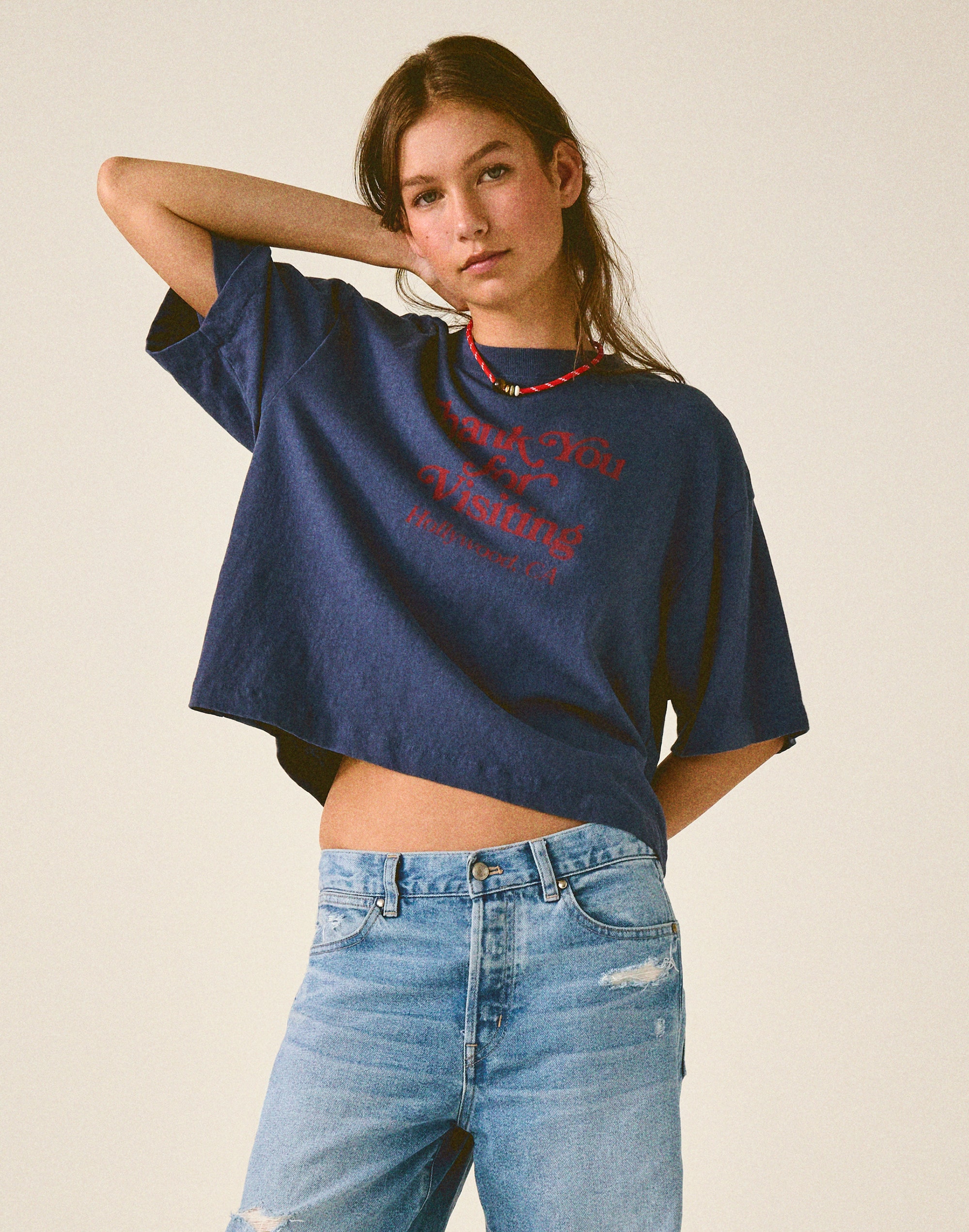 The Boxy Crop Tee in Allday Jersey