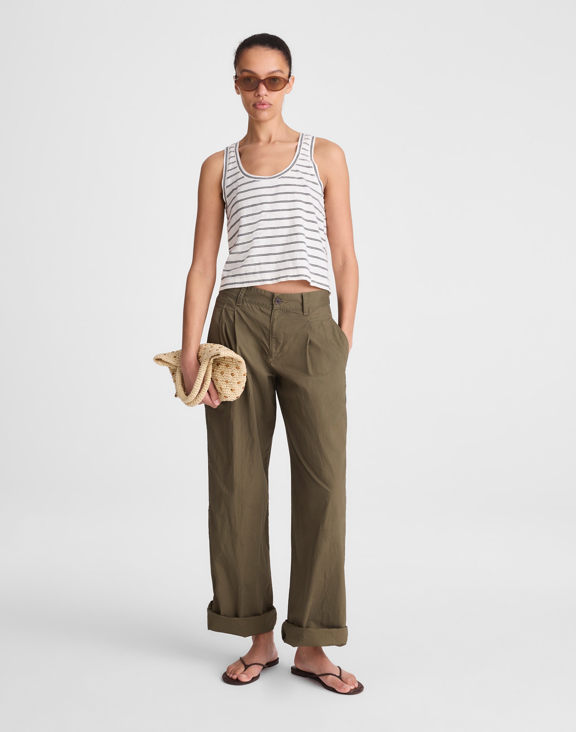 The Easy Crop Scoopneck Tank in Soft Slub